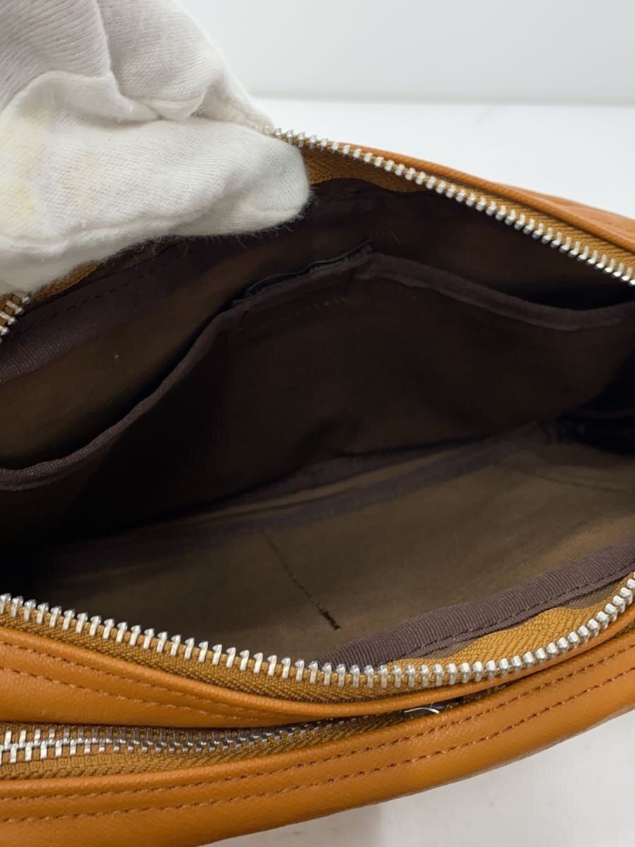 PORTER Shoulder Bag Leather Camel Plain