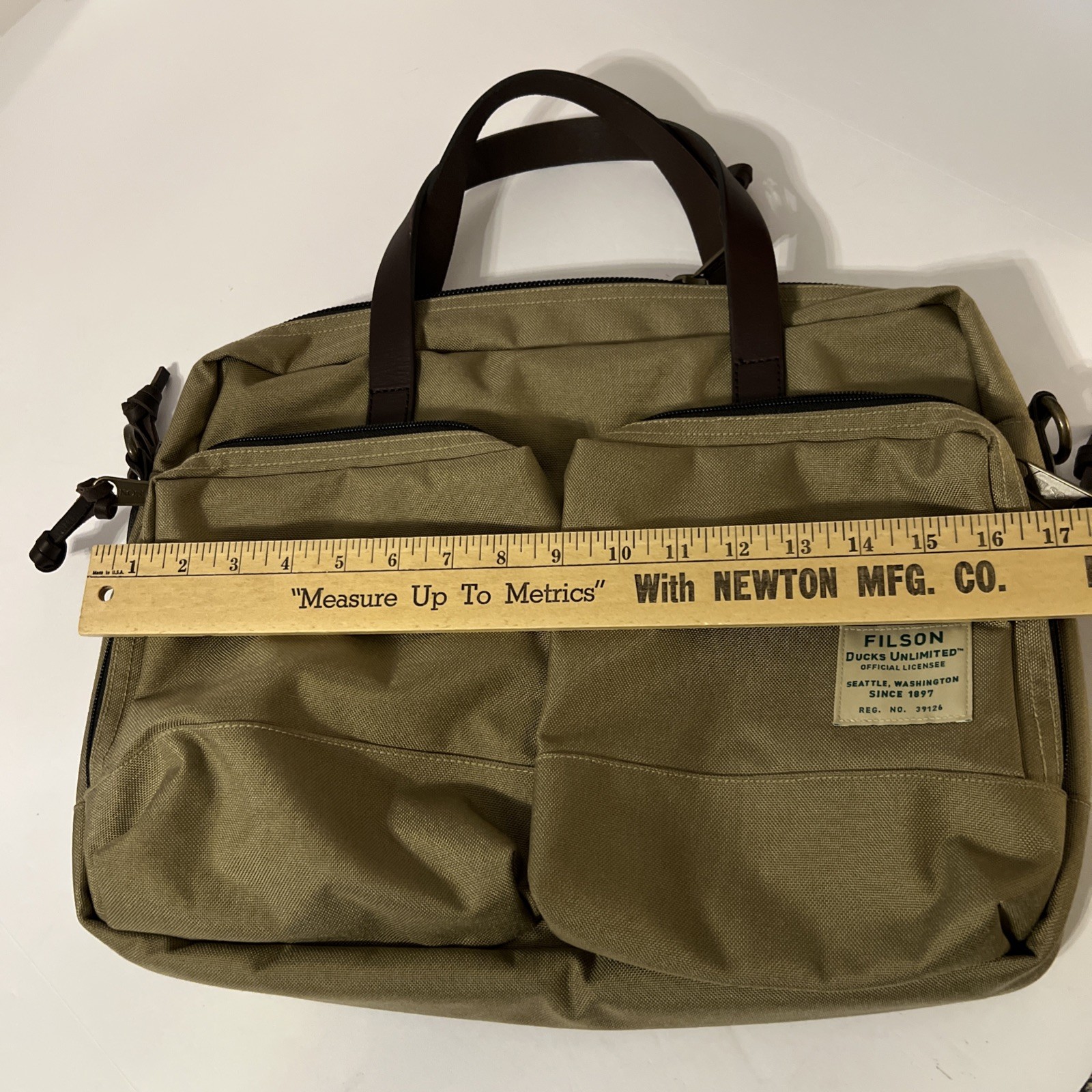 Filson Ducks Unlimited Dryden Nylon Briefcase-Great Condition