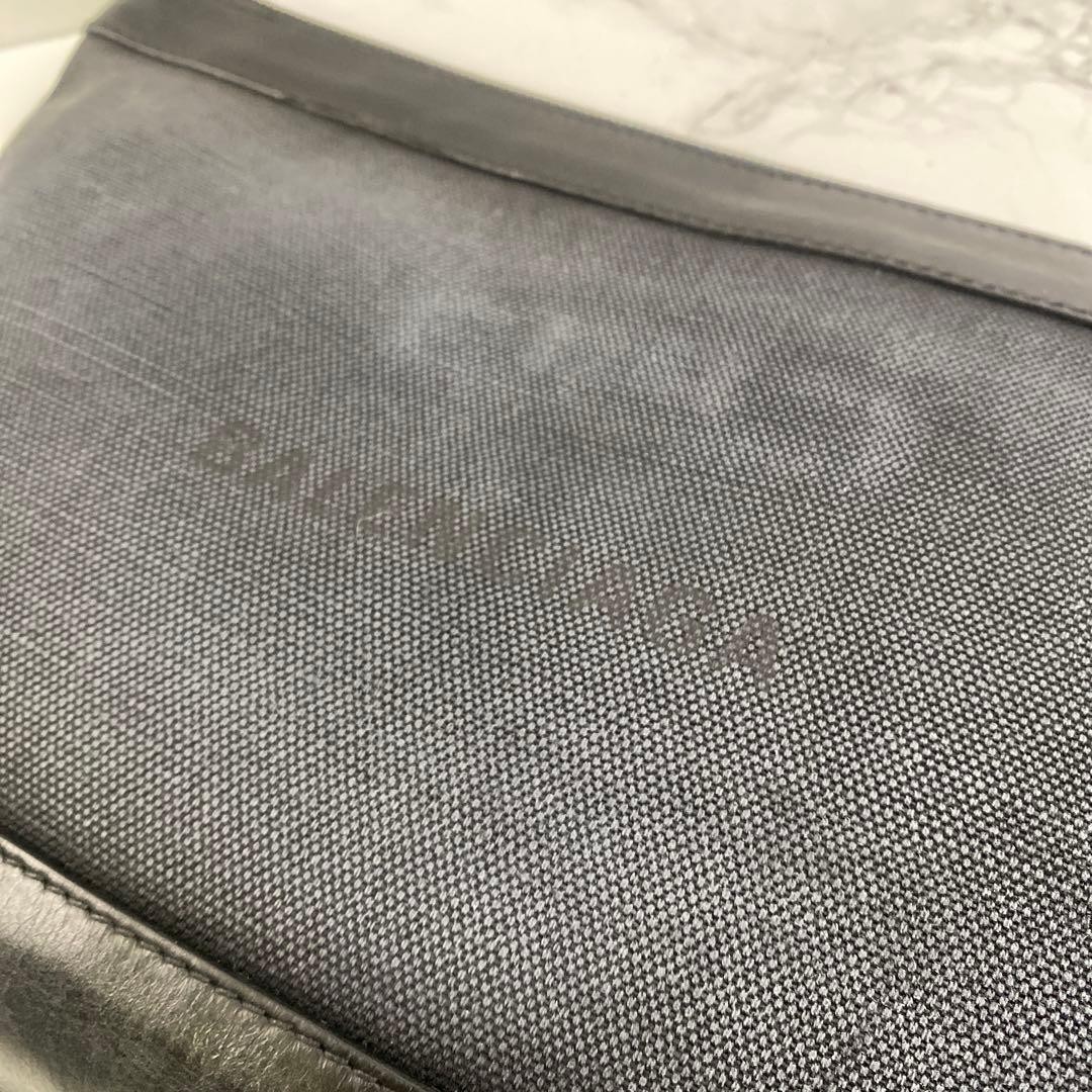 BALENCIAGA Luxury Genuine Leather Canvas Clutch Bag 23×32cm black Gift Ready