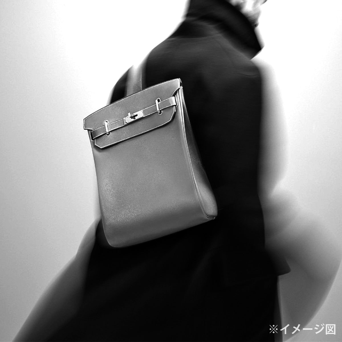 HERMES Hac a Dos PM Monochrome So Black Noir (Black) Veau Togo Matte Black H…