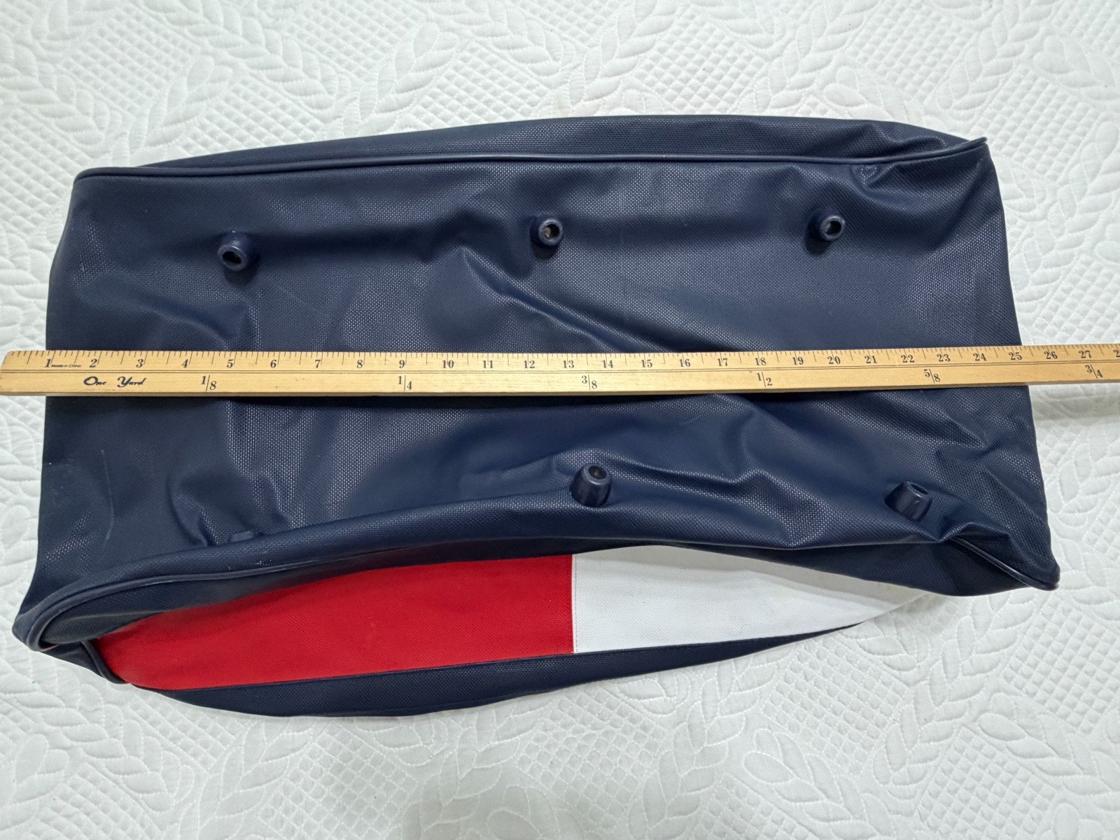 Tommy Hilfiger Duffle Bag HUGE!! Large Travel Gym Sports Holdall Navy Red White
