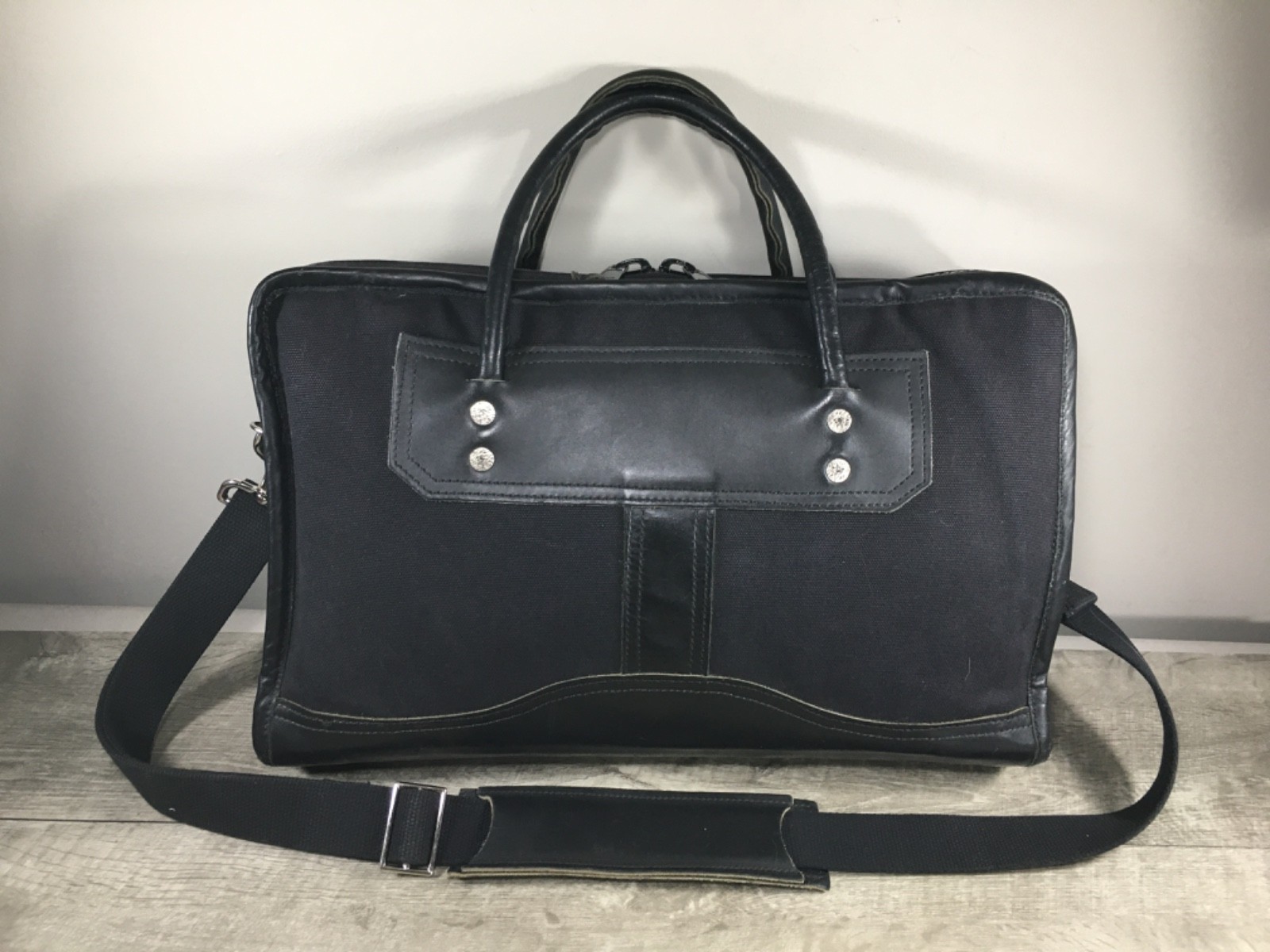 Duluth Pack Laptop Black Tarveler’s Leather Bag Computer Everyday Briefcase USA