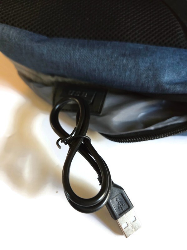 Bruno Cavalli Laptop Bag USB Charging Backpack Blue NEW