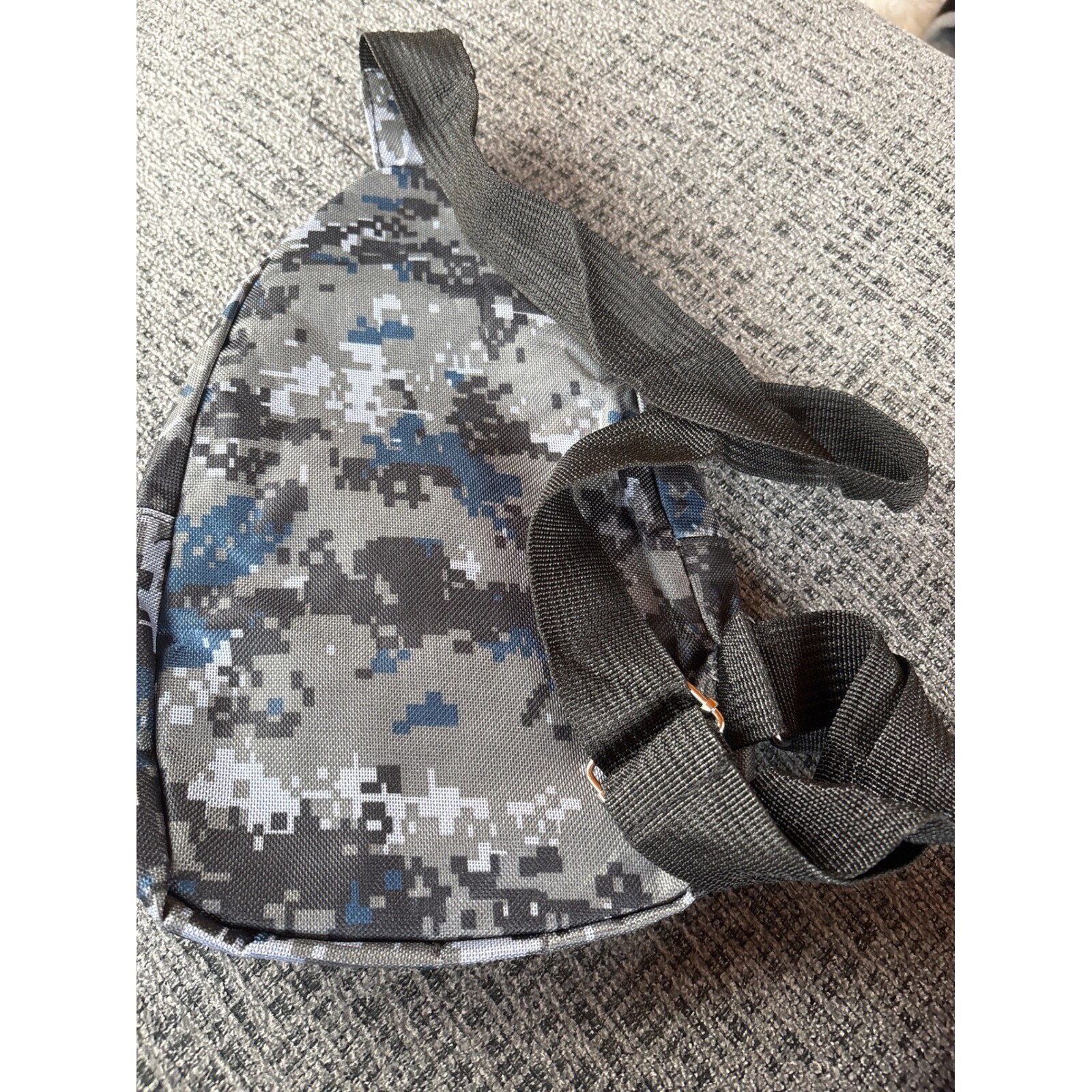 Sport Xiuxianxilie Digital Camo Sling Bag Blue Grey Crossbody Backpack Techwear