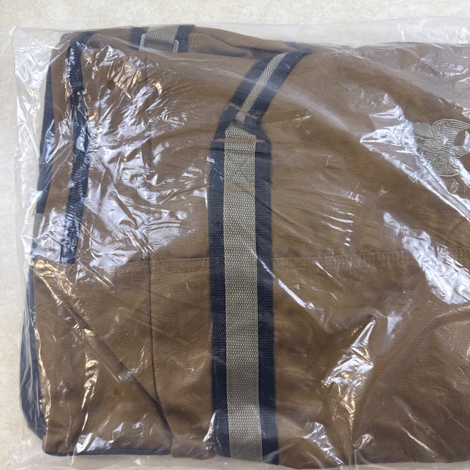 Large NRA Duffle Bag Brown Canvas 28” x 13” x 13” Tactical Promotional Durable