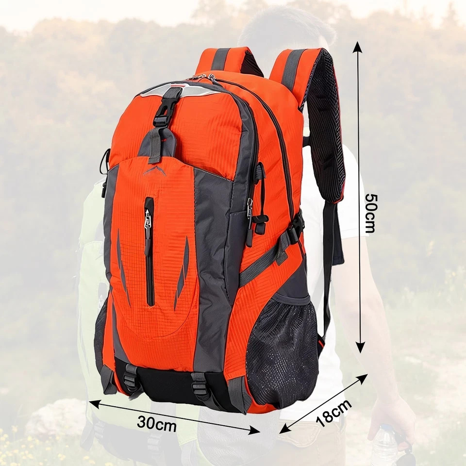 Men’s Nylon Travel Backpack Rucksack Camping Hiking Bag Outdoor School Book Bag
