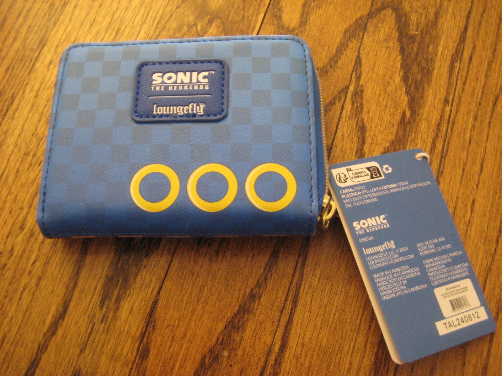 Loungefly Sonic the Hedgehog Chaos Garden Mini Backpack + Lenticular Zip Around