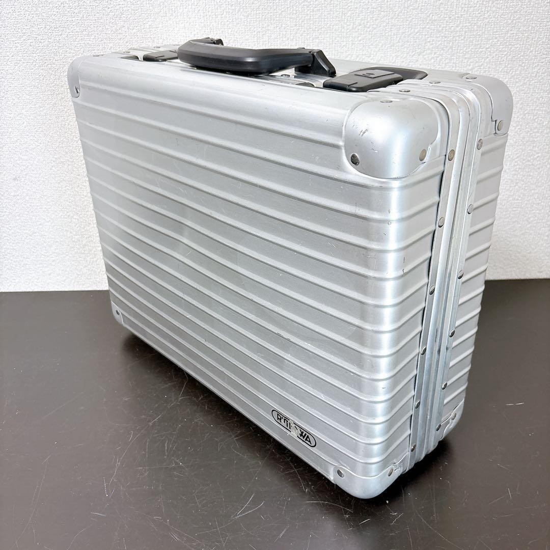 Rimowa Topas Briefcase Attache Case Silver 46×36×18cm