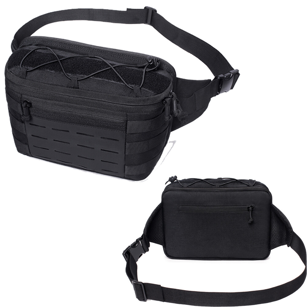 Men Tactical Waist Pack Multifunctional Waterproof Chest Bags for Outdoor Sports