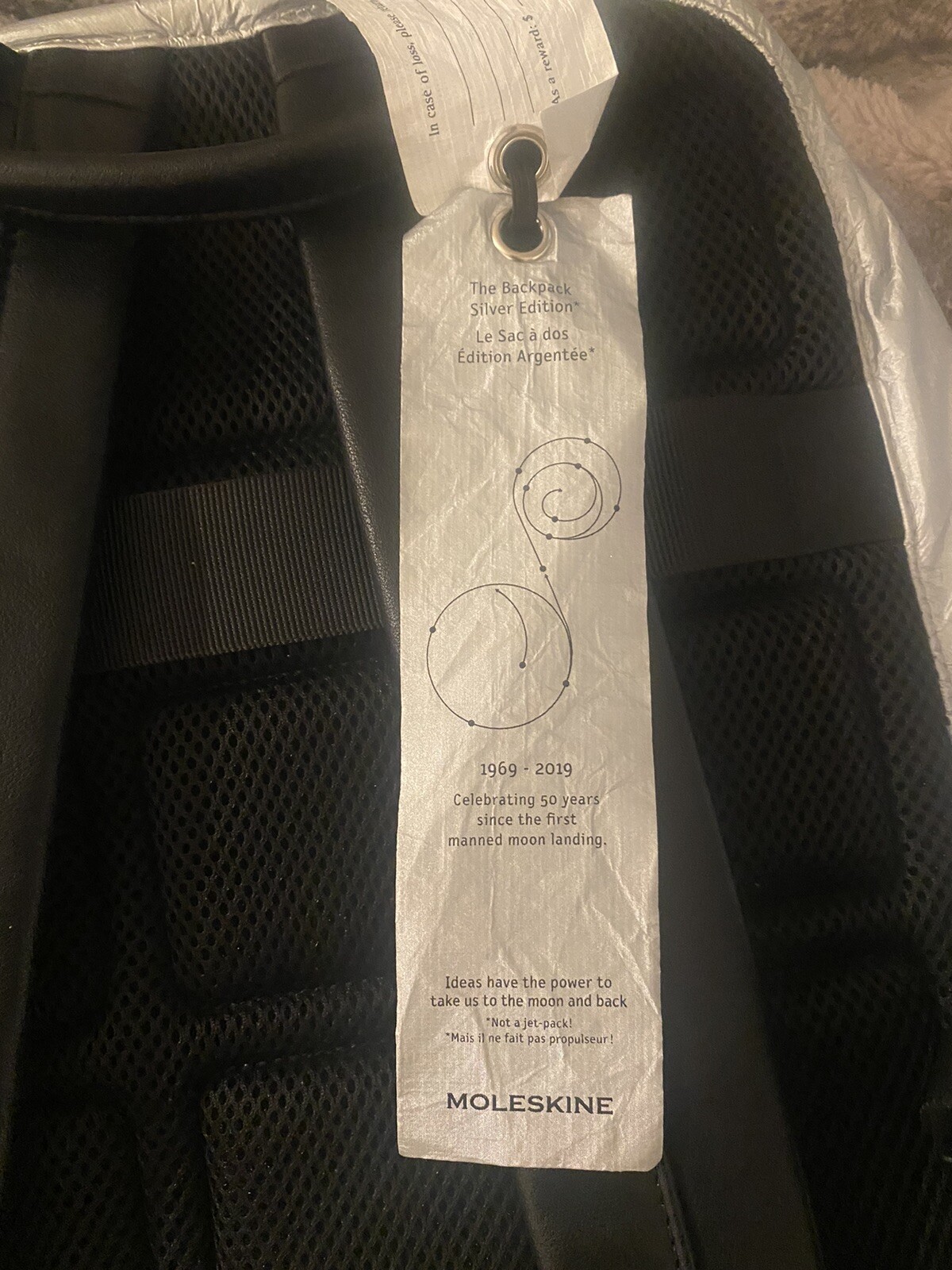 moleskin limited edition Silver Spacesuit moon landing Anniversary Rare backpack