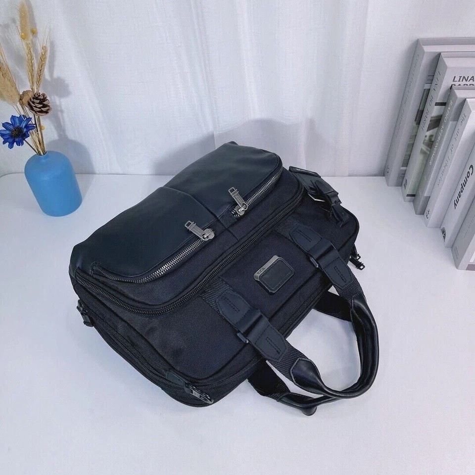 NEW TUMI Alpha Bravo Slim Commuter Briefcase Business Laptop Bag Men’s Black