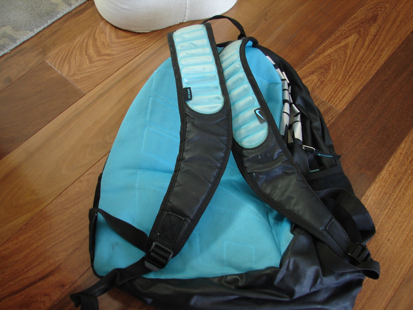 Nike Max Air Backpack Black & Teal 3 Pocket Basketball Sports Backpack