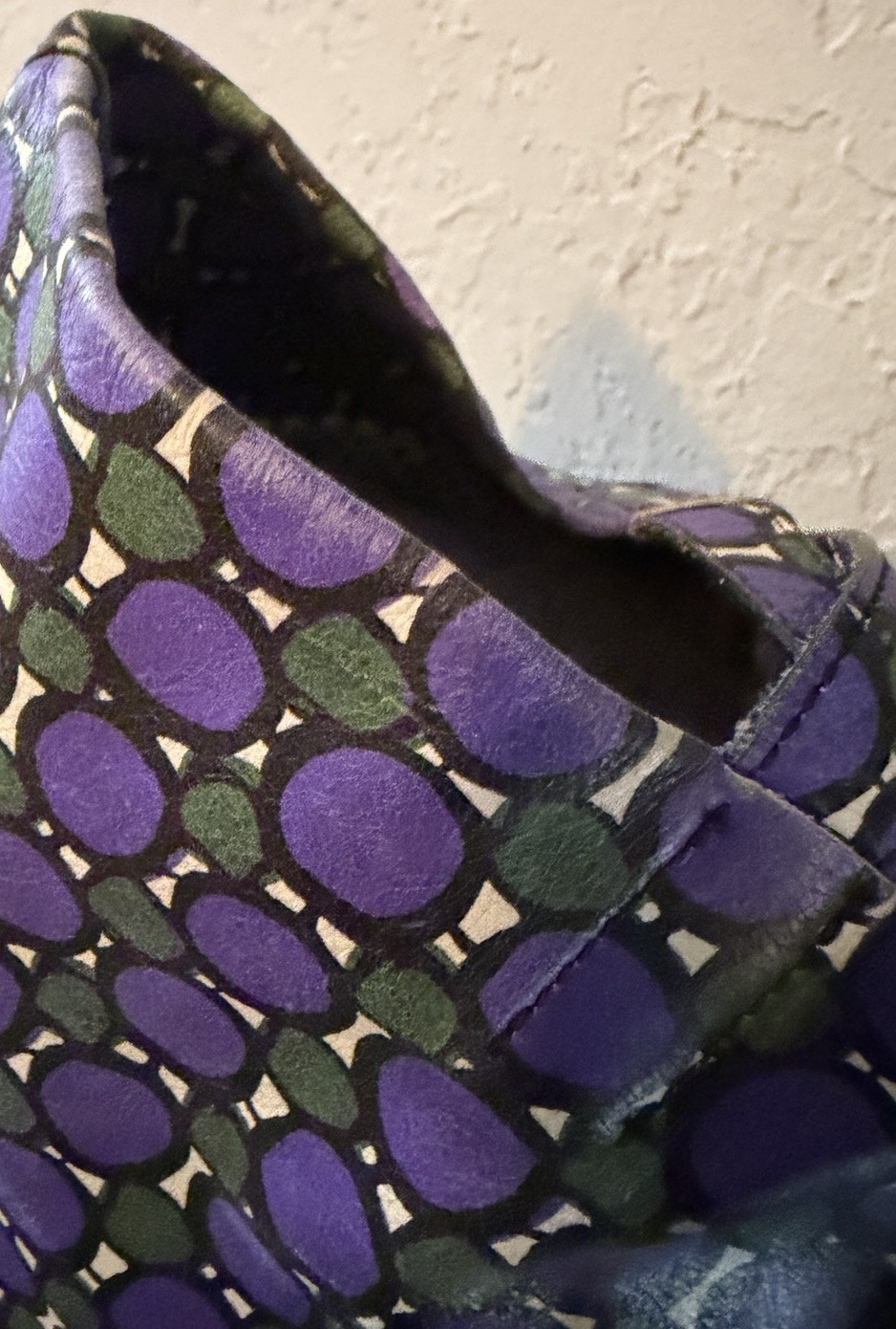 Marni Reversible Tote Bag Mens Unisex Geometric Polka Dot Purple Green Italy