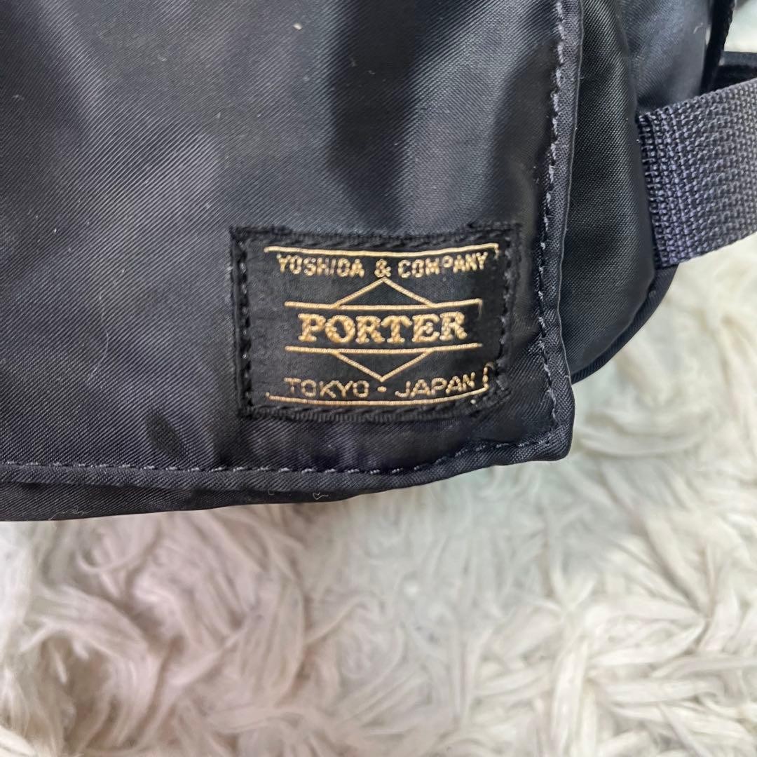 Authentic Yoshida Kaban PORTER Tanker Navy Body Bag 16cm x 30cm x 12cm Adjustabl