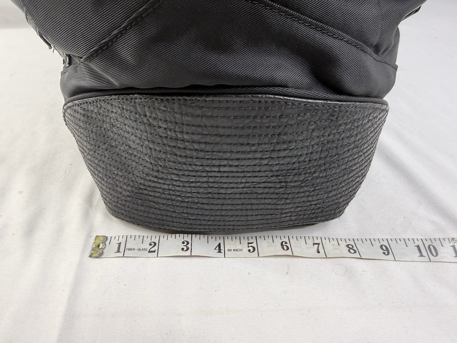 Retro Y2K DIESEL Tote Bag Large Capacity Boston Nylon Leather Black Vintage
