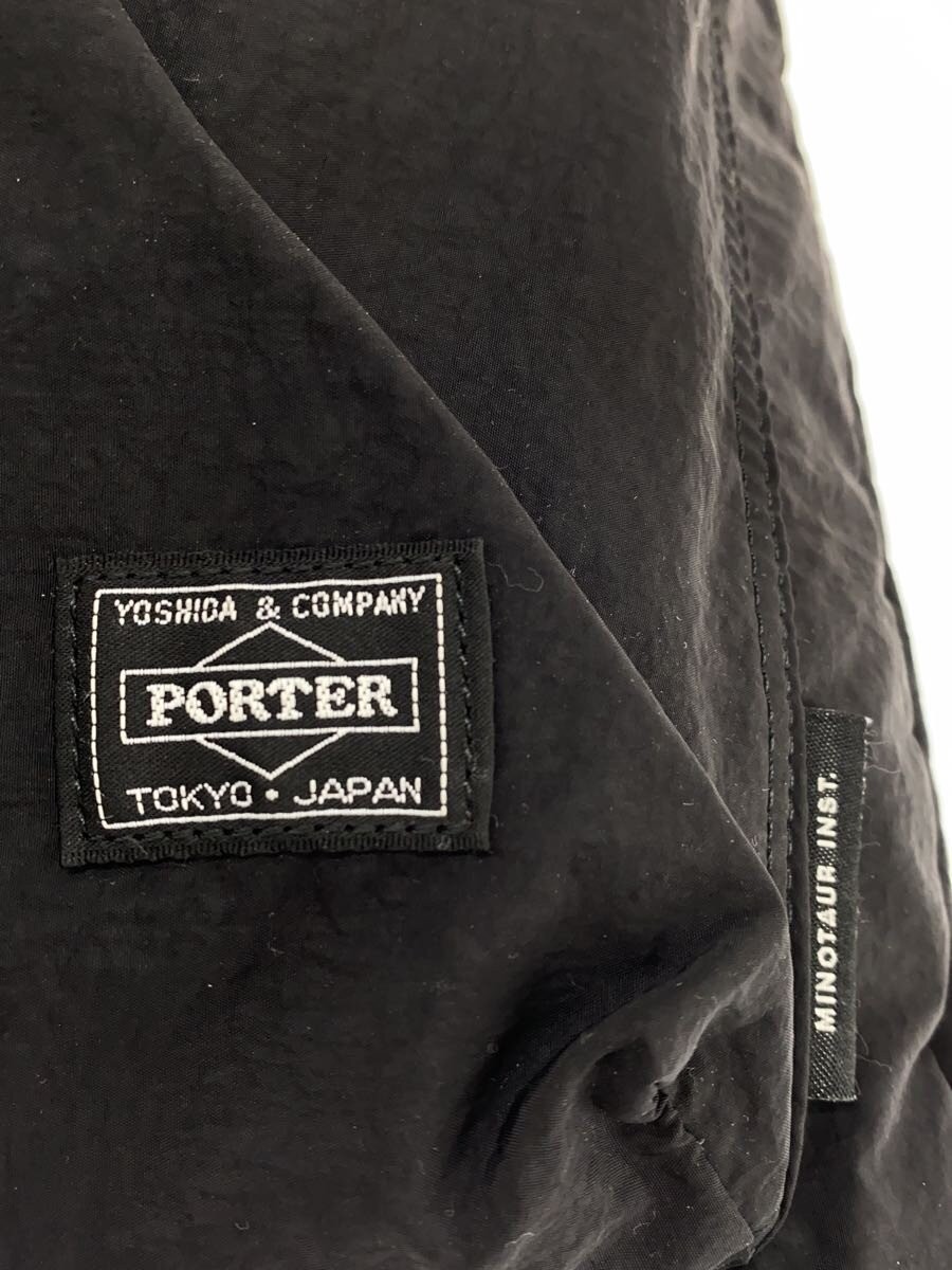 MINOTAUR INST. PORTER Shoulder Bag Nylon BLK Solid Has Stains