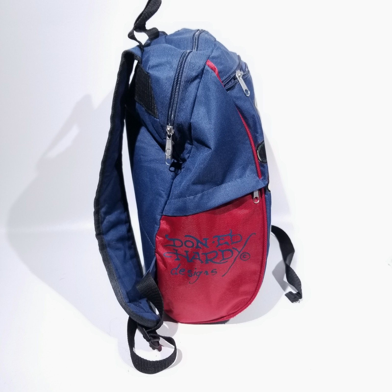 Vintage ED HARDY Backpack Skull Top Hat Zip Back To School Y2K Lightweight
