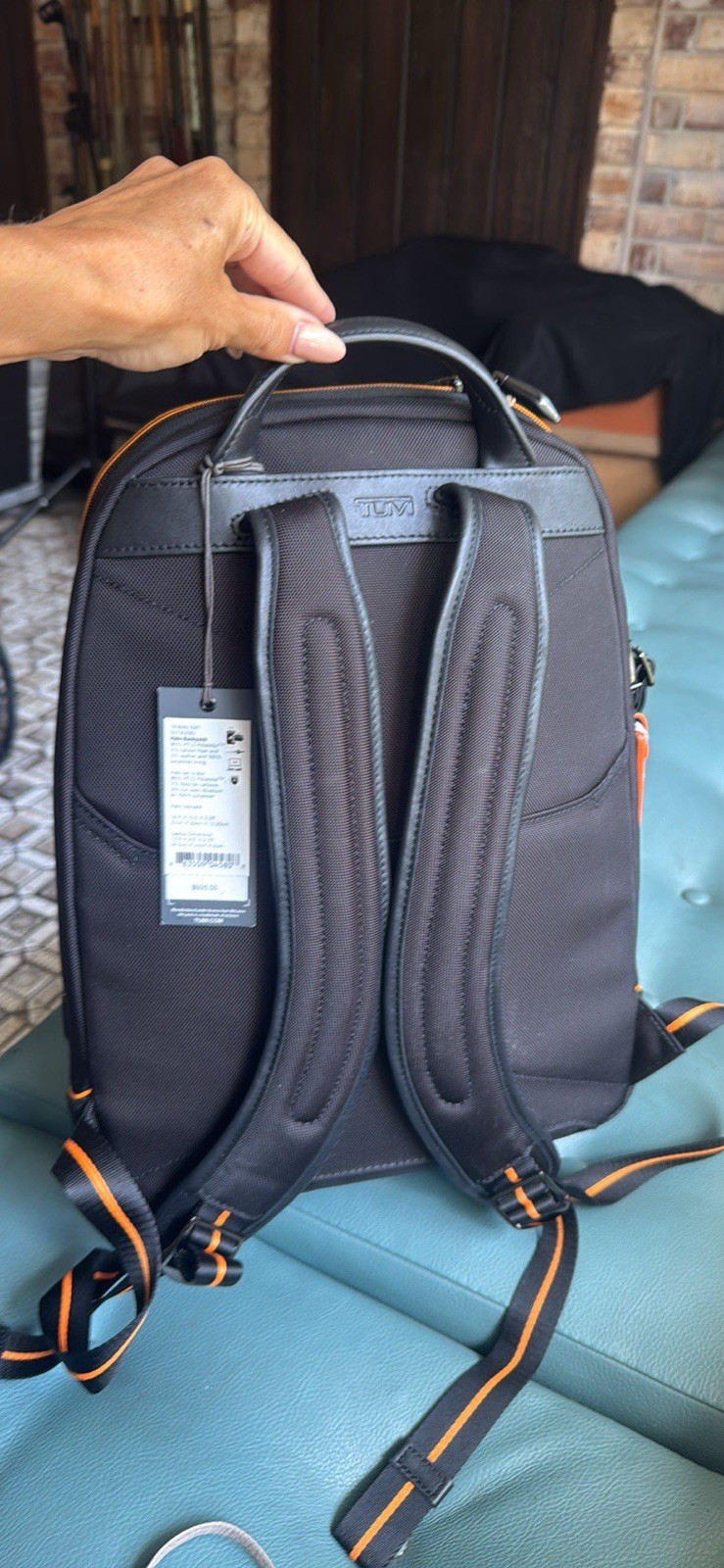 TUMI McLaren Black Zip Backpack Top Handle Adjustable Strap Unisex Adults