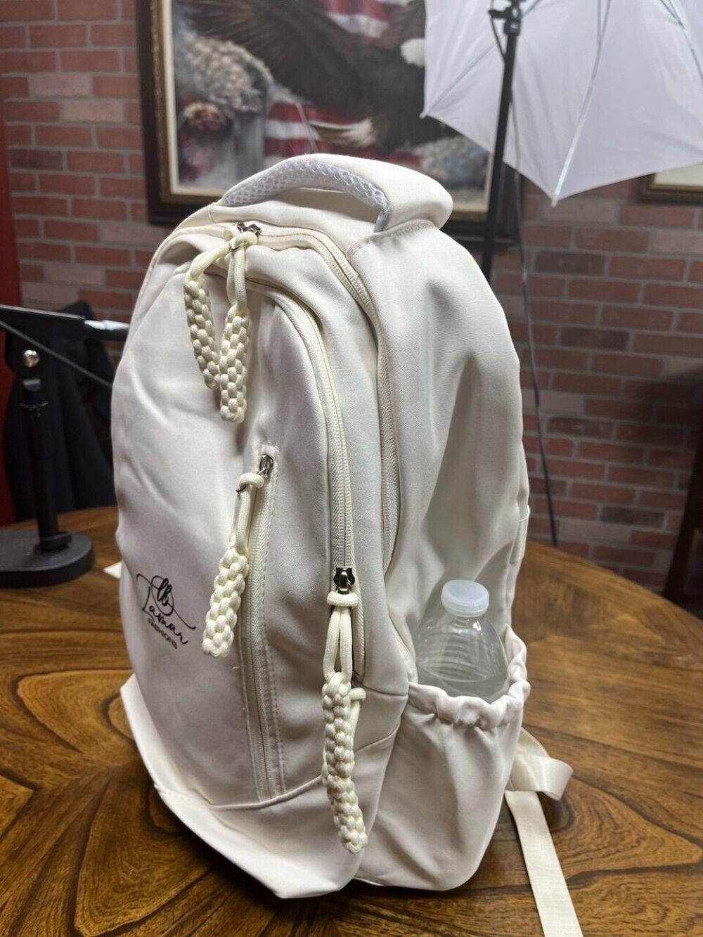 Backpack for Men and Women Basic Laptop Casual Shoulder – White – NIB
