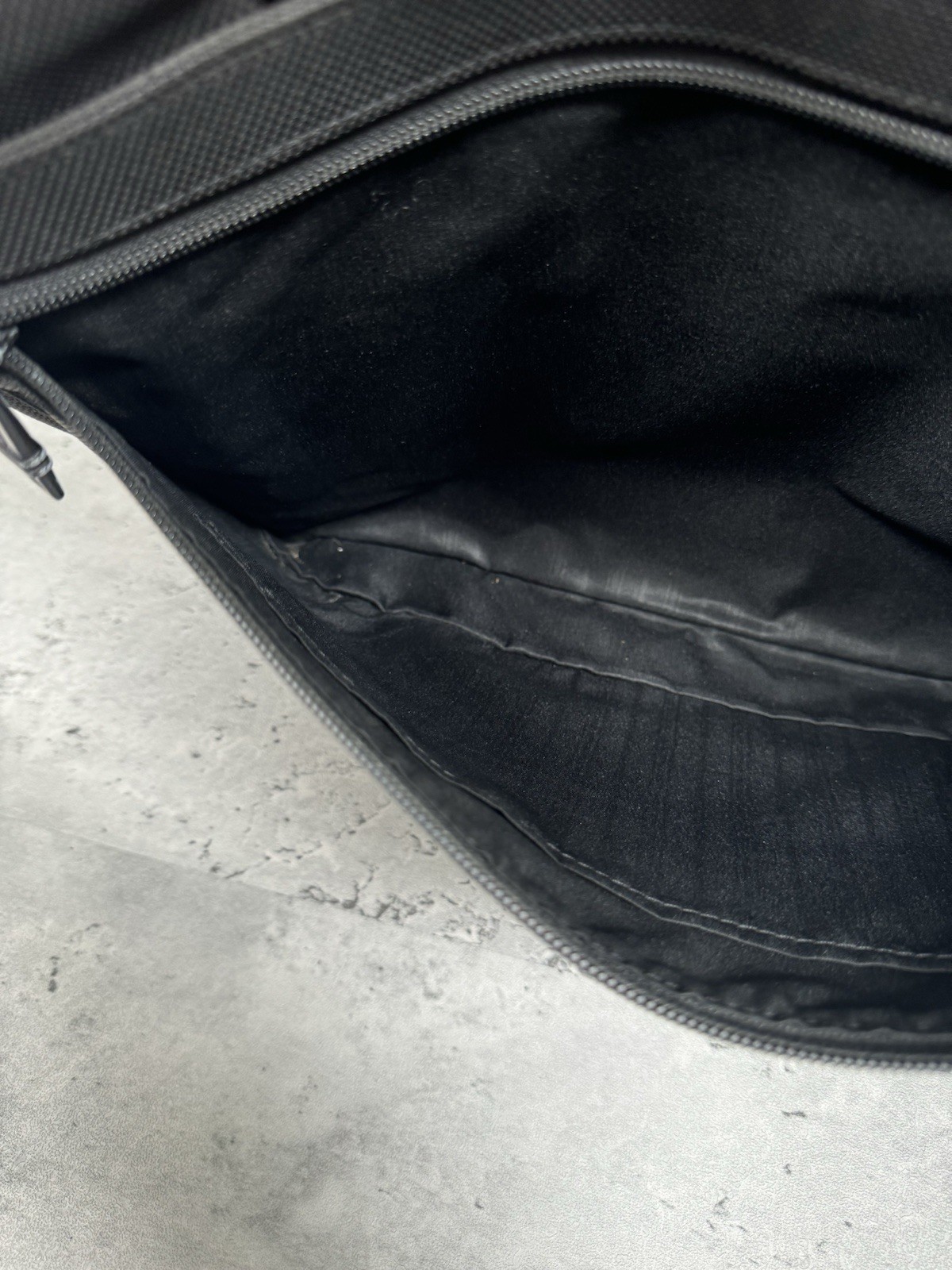 TUMI Business T-Pass Laptop Briefcase Black Ballistic Nylon – 15.5×12.5″