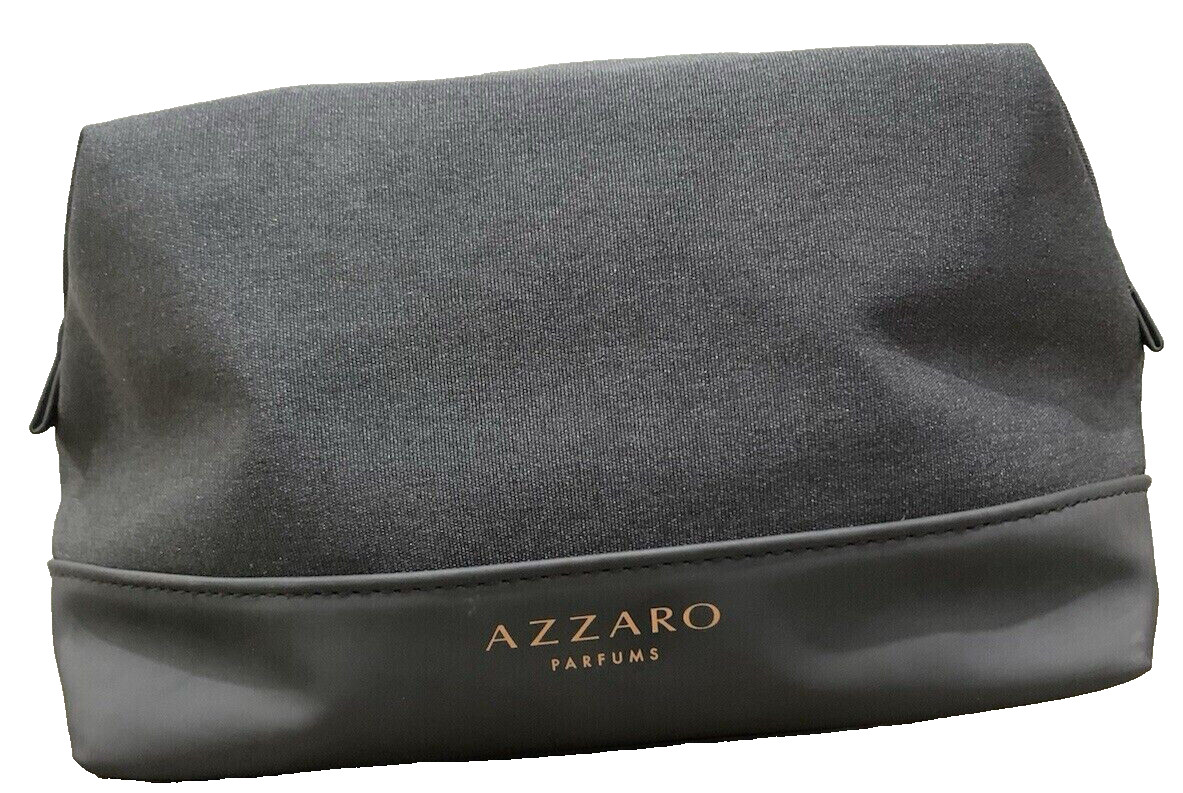 Azzaro Parfums -men’s Toiletry Pouch Black 100% Polyester NEW! Fast Ship