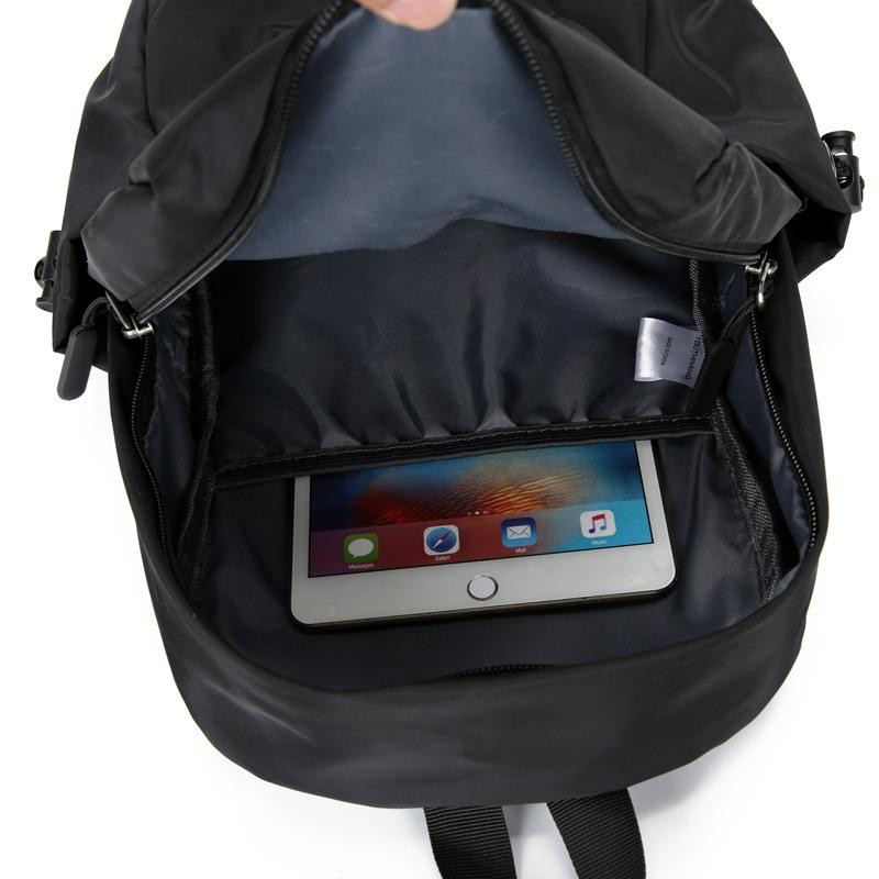 Mini Men’s Backpack Fashion Small Black Shoulder School Bag for Man Canvas