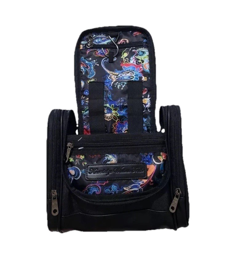 Robert Graham Hanging Toiletry Bag Armageddon Max Black Multicolor Paisley