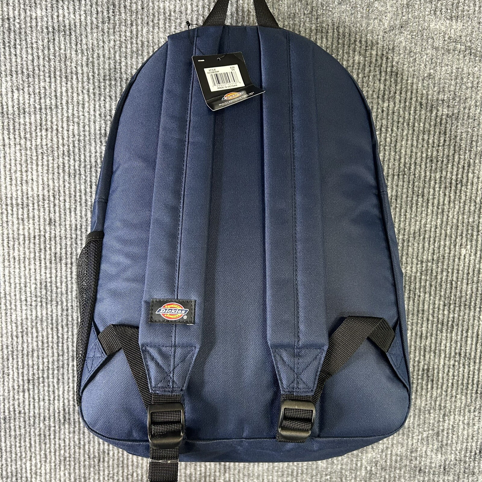 NEW Dickies Logo Backpack Blue Reflective Water Bottle Pocket