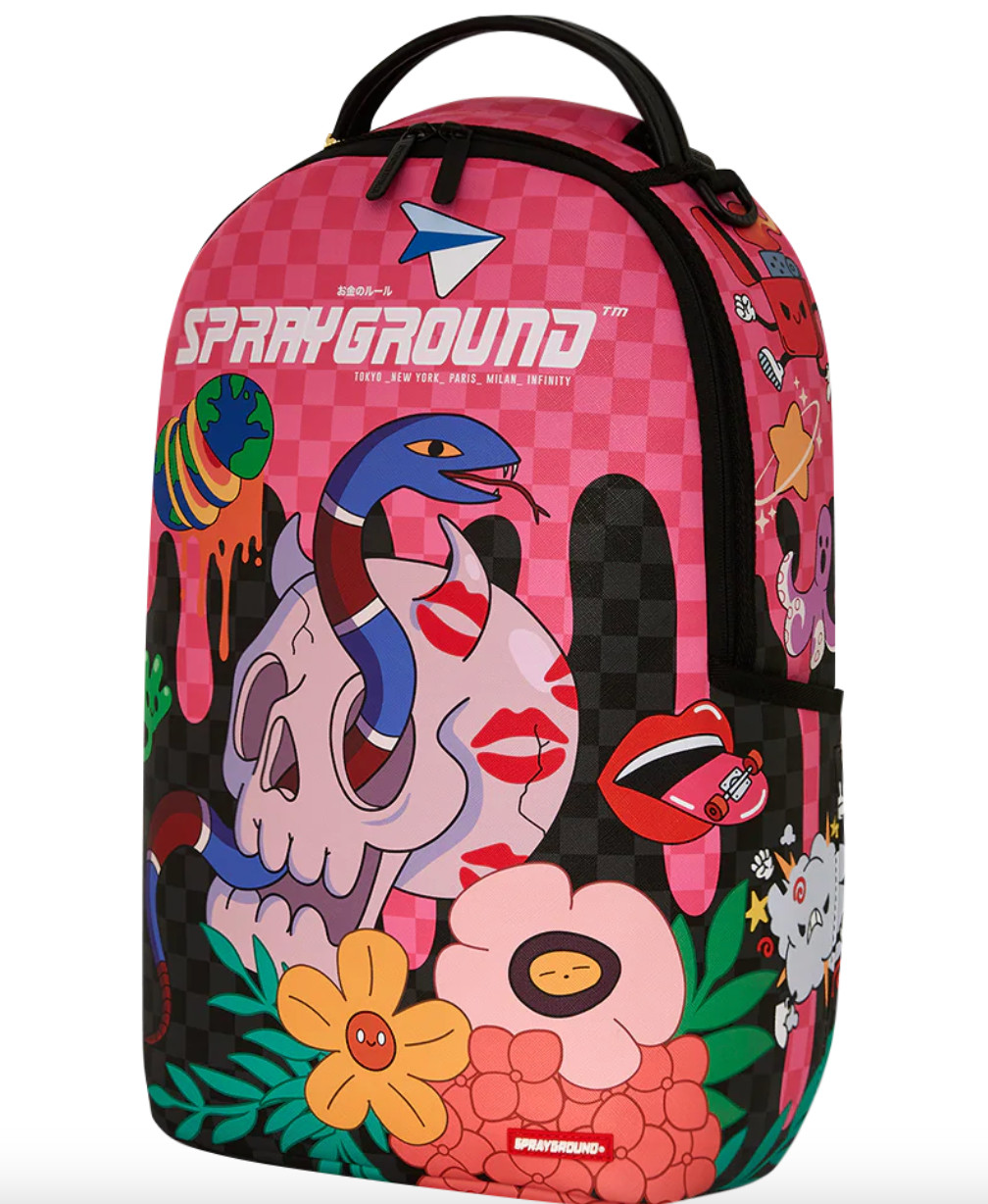 SPRAYGROUND HAPPY HANGRY WTF SKULL DRIP PINK SHARK – LIMITED EDITION BACKPACK