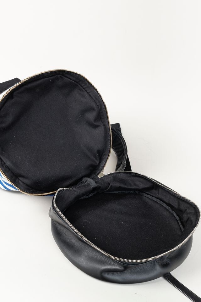 Want Les Essentiels Blue and White Striped Backpack, One Size