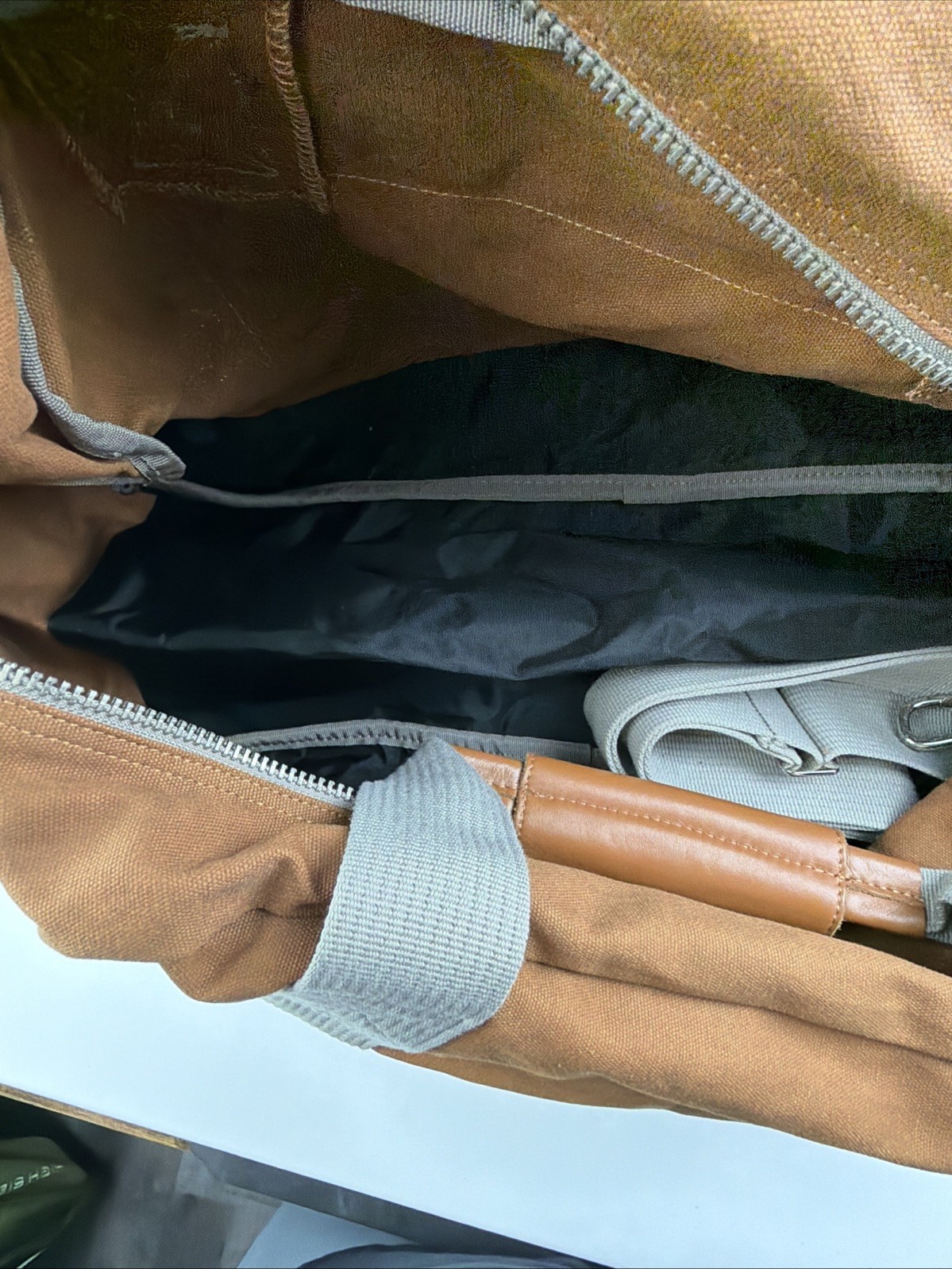 Vintage Kris Van Assche Canvas Leather Duffle / Bowling Bag Travel USA