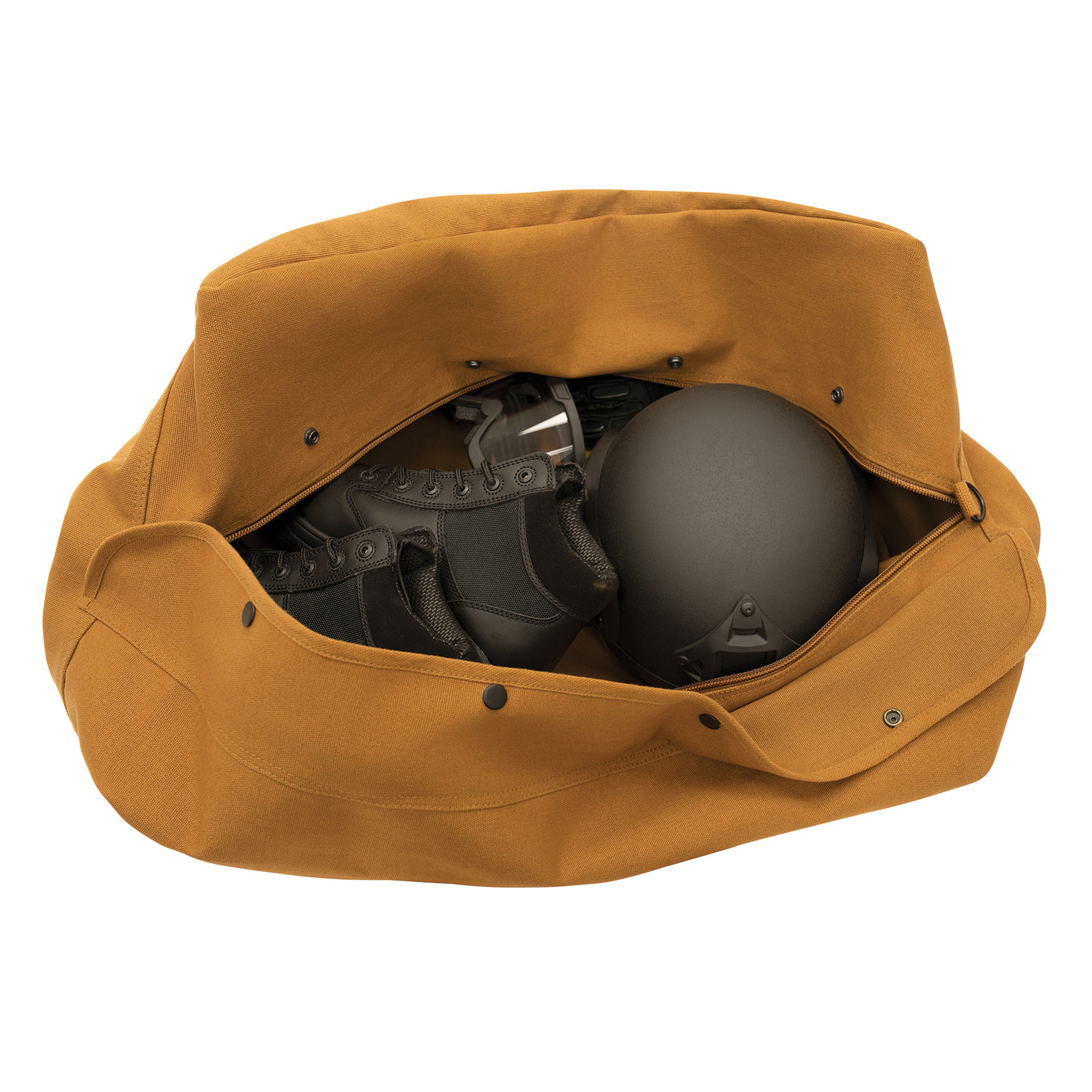 Canvas Parachute Cargo Bag In Work Brown 24″x15″x13″ – Twin Handle Duffle Bag