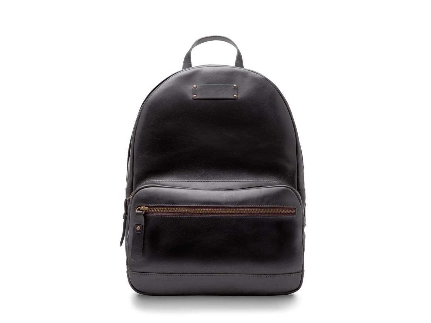 Bosca Dolce Crosby Backpack Black Italian Leather Laptop Bag Travel Work