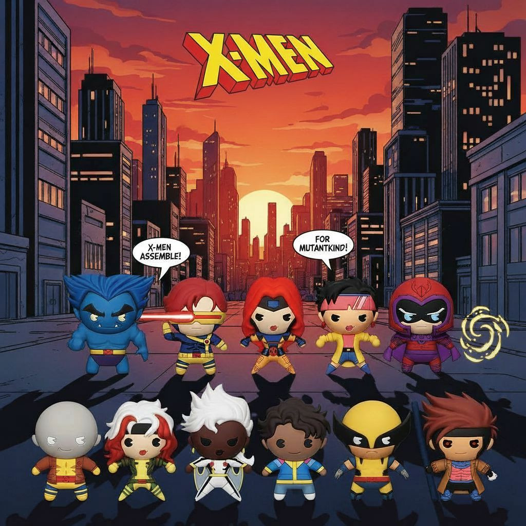 Marvel X-Men ’97 Series Figural Bag Clip 3 Inch – Choose Your Character