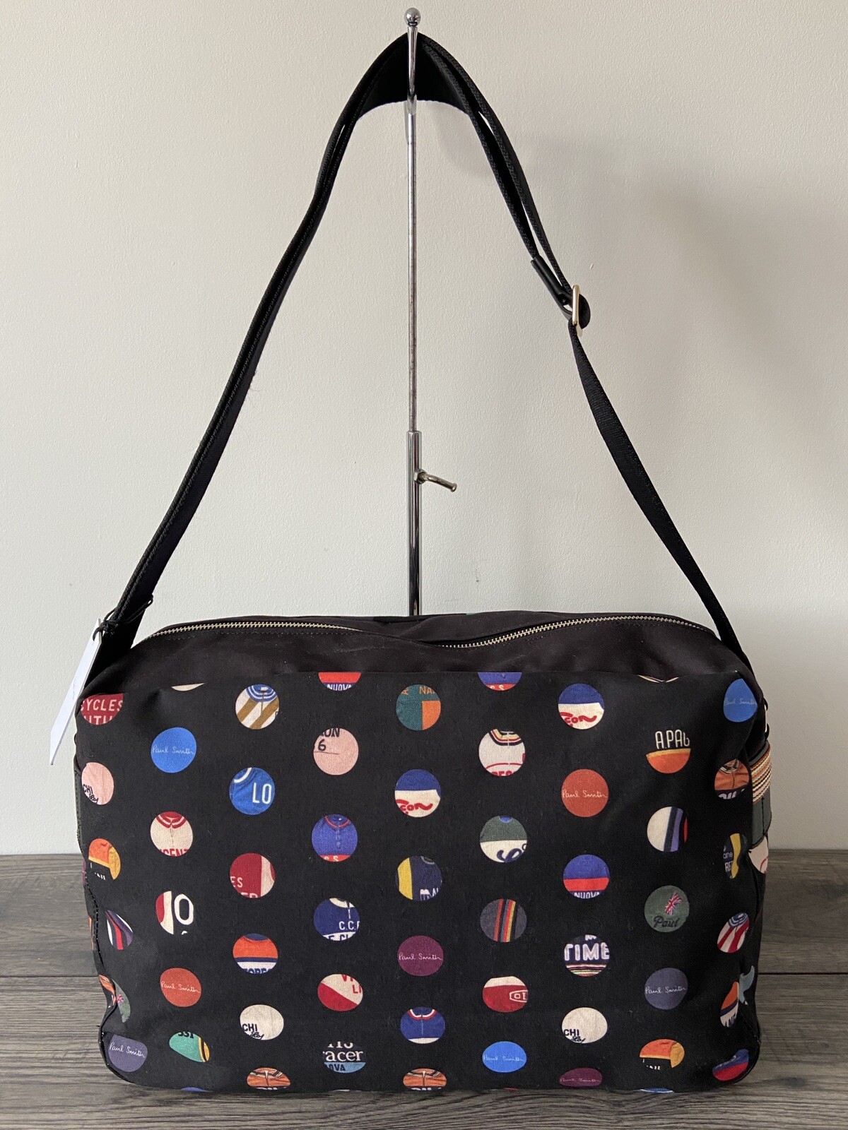 PAUL SMITH CYCLING JERSEYS SPOT PRINT FOLIO MESSENGER BAG RETAIL BNWT