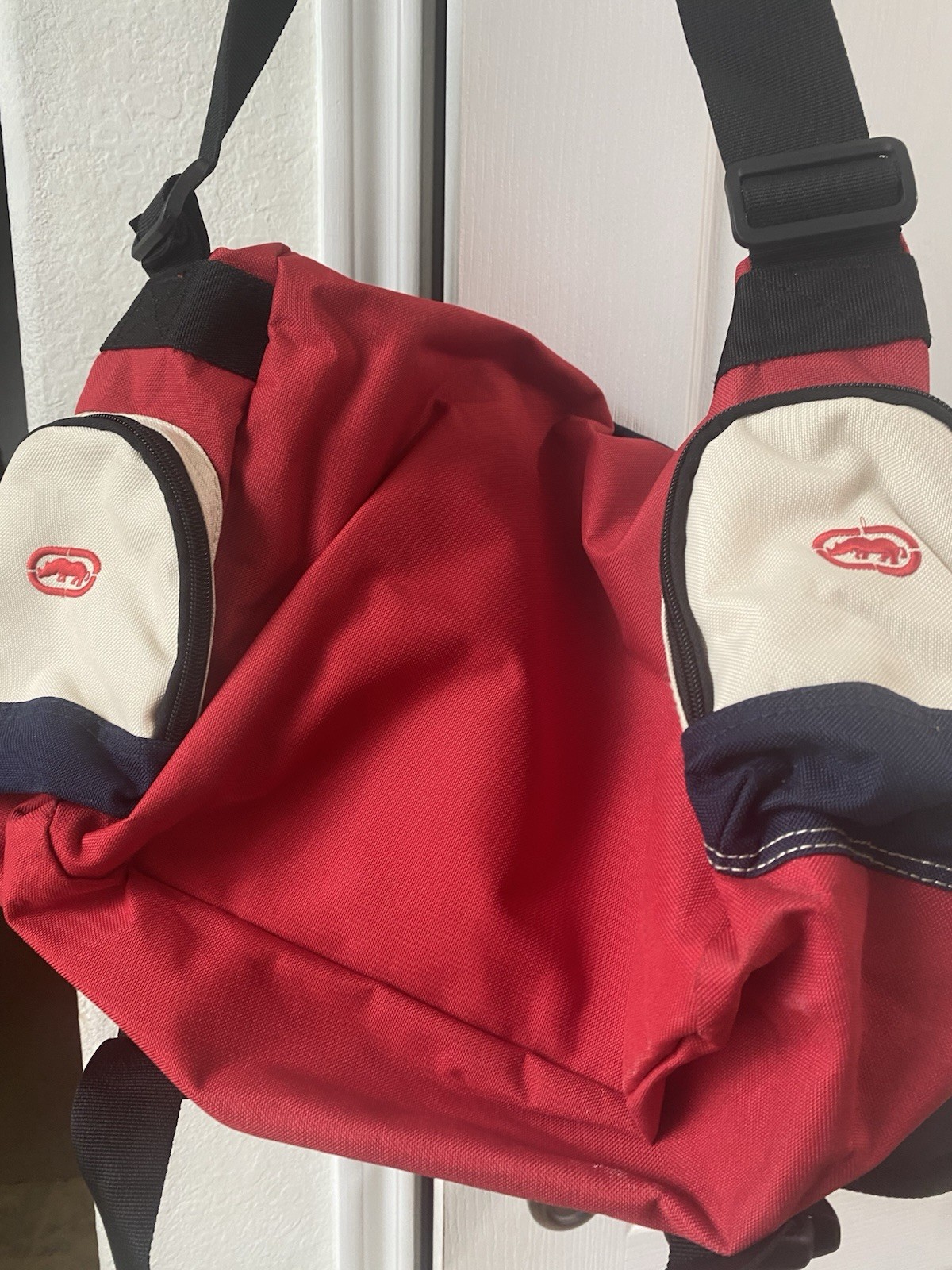 Vintage Ecko Unlimited Y2K Retro Red Navy Crossbody Streetwear Messenger Bag