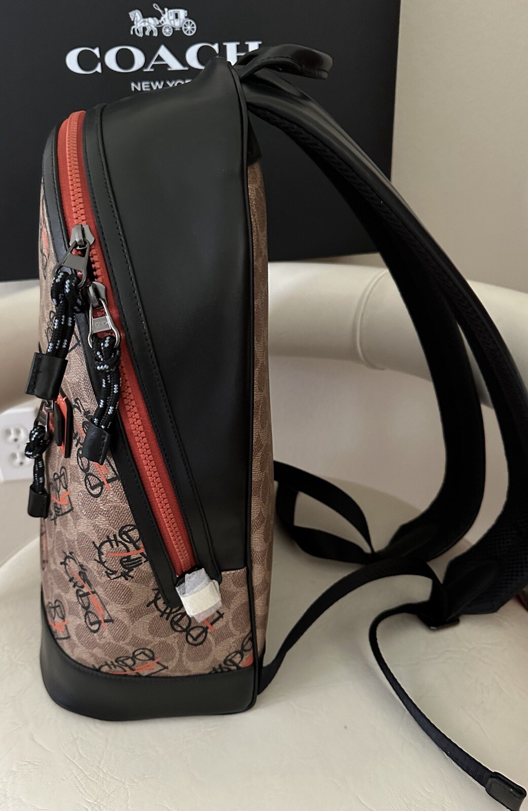 NEW COACH BARROW ABSTRACT HORSE & CARRIAGE SIGNATURE BACKPACK 4588