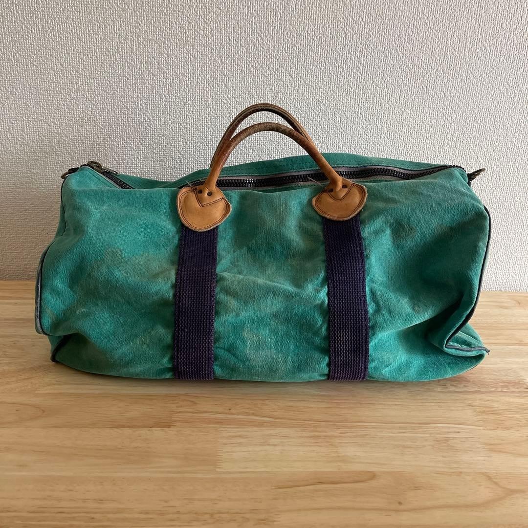LL Bean Boston Bag 50cm Leather Handle Rare Used Made in USA Japan Shipped