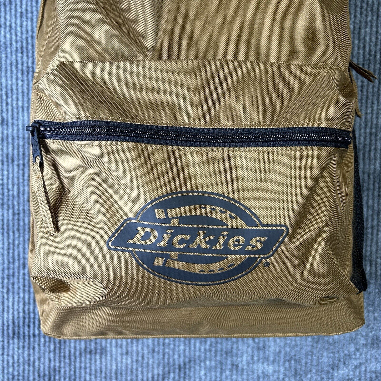 NEW Dickies Logo Backpack Brown Water Bottle Pocket School Everyday