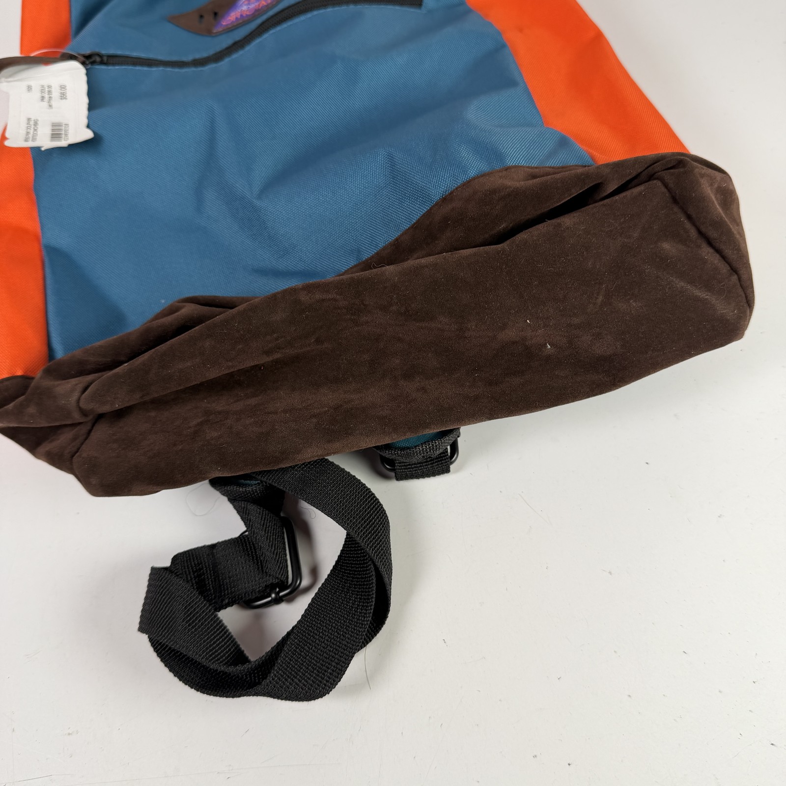 Alpini Official Drawstring Duffel Bag Backpack Teal Orange Suede Base Men’s