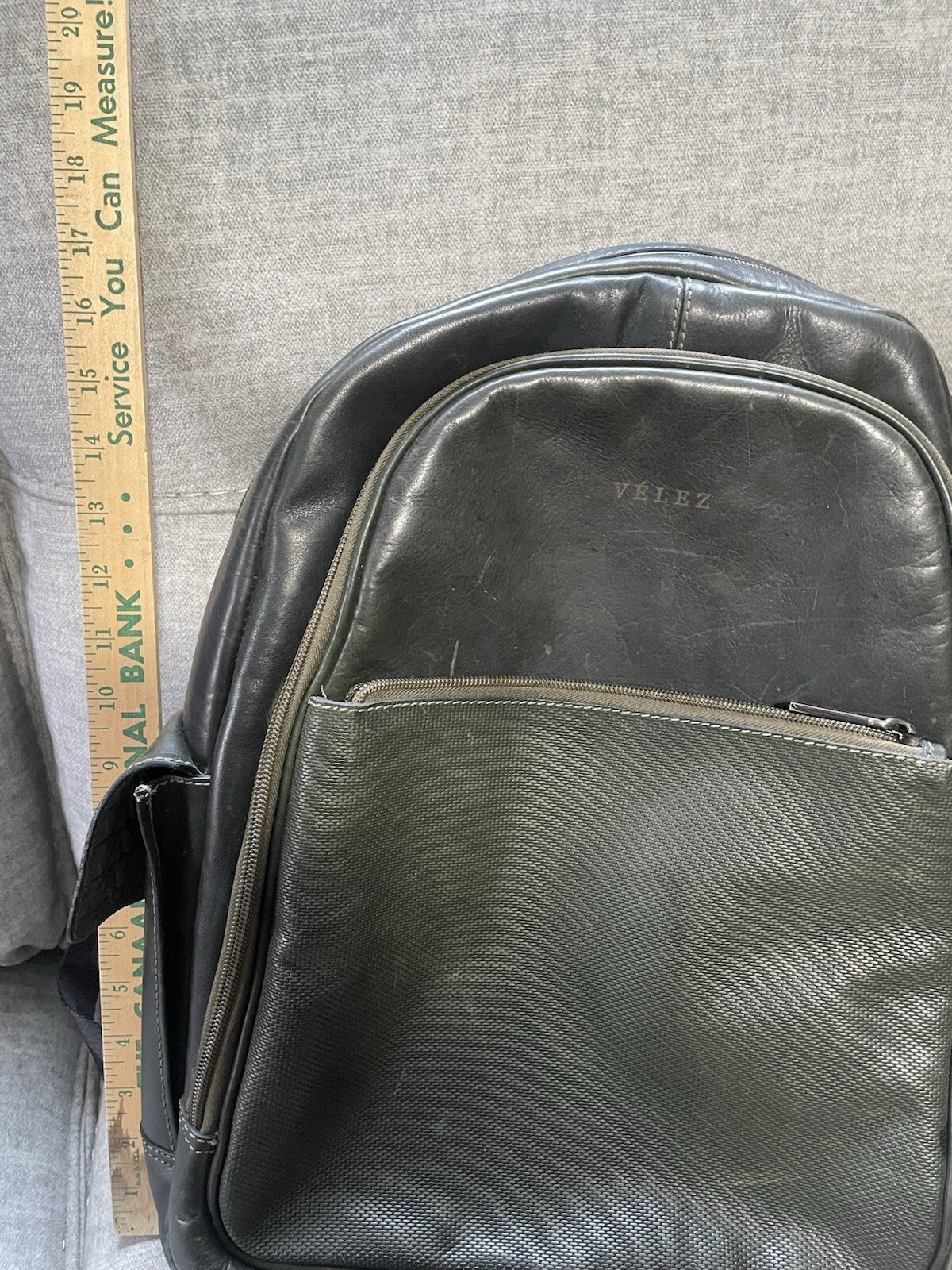 Velez Leather Laptop Backpack Made In Colombia Dark Green