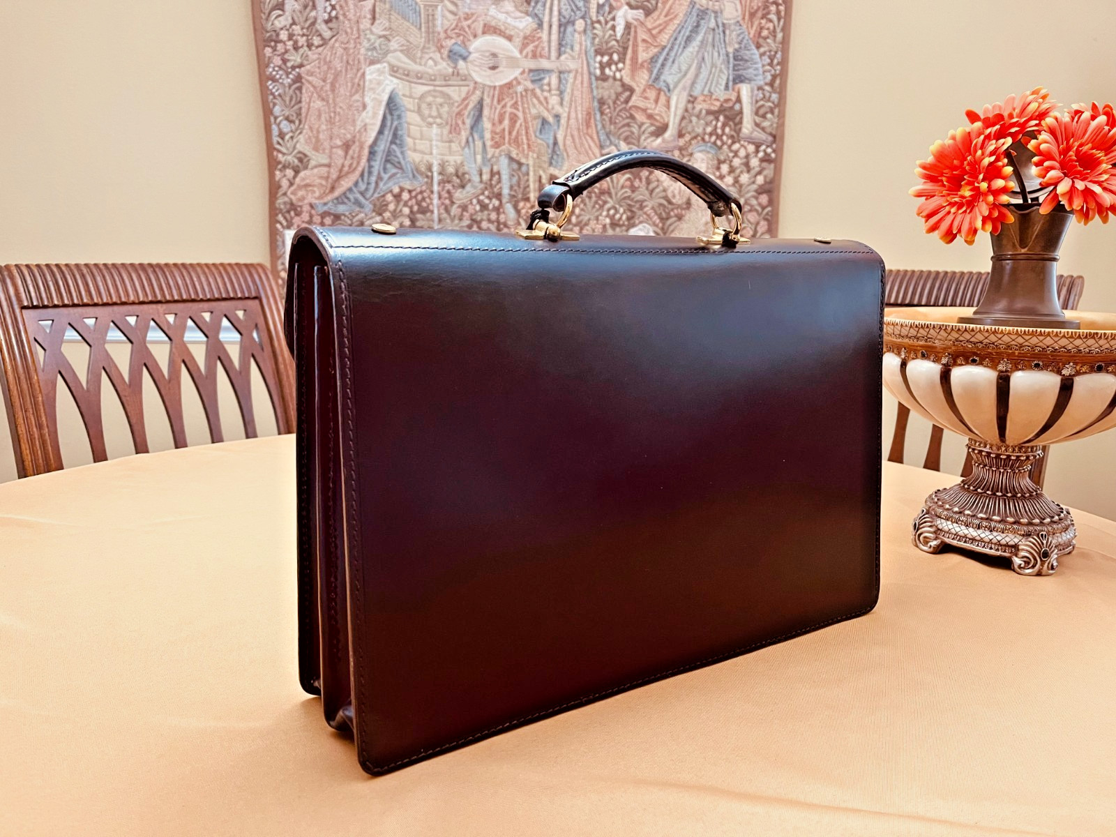 GLENROYAL Dark Brown Bridle Leather Briefcase / Portfolio / Satchel – SCOTLAND