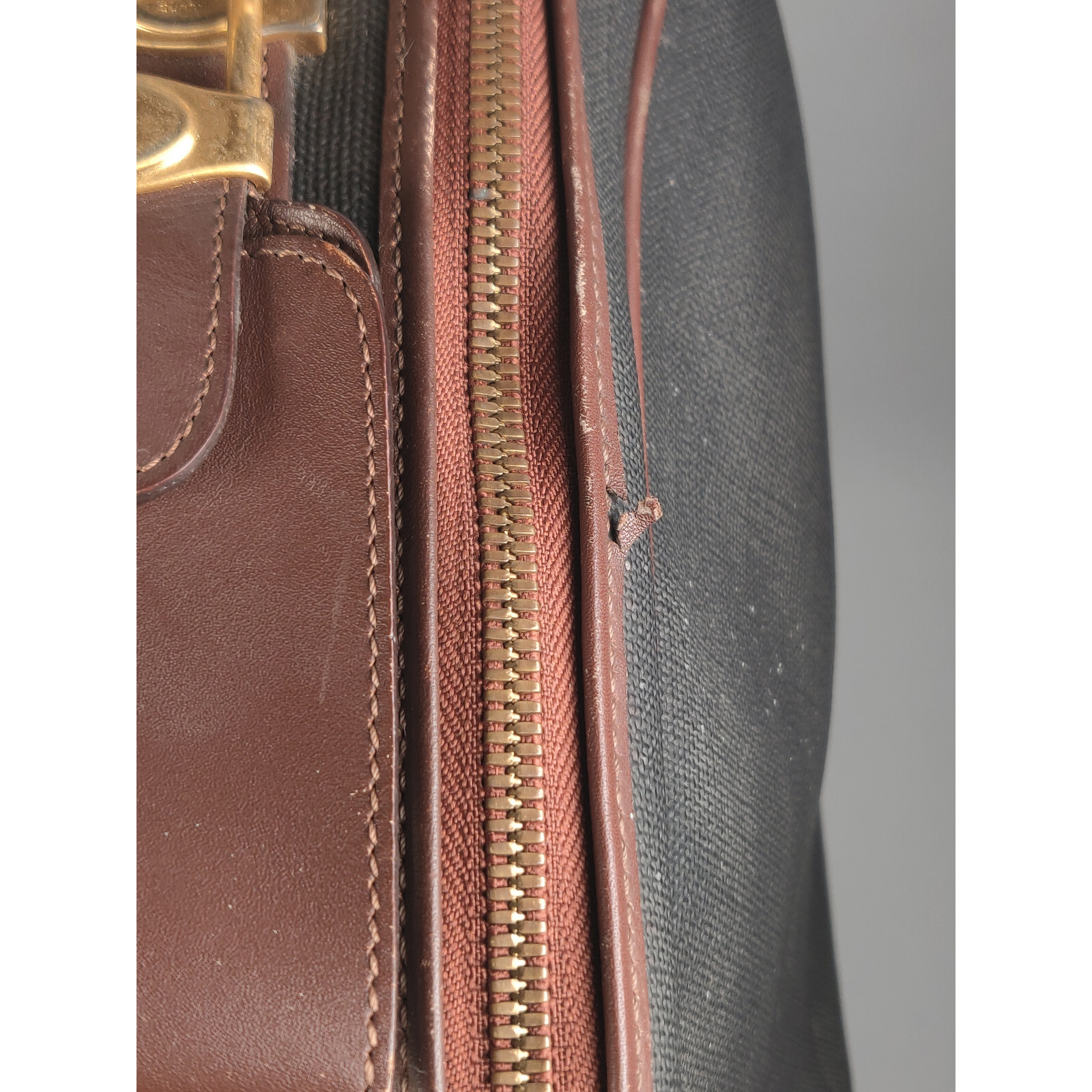 Vintage Dunhill PVC Briefcase Leather Trim Made in Italy 18″ x 12″ x6″