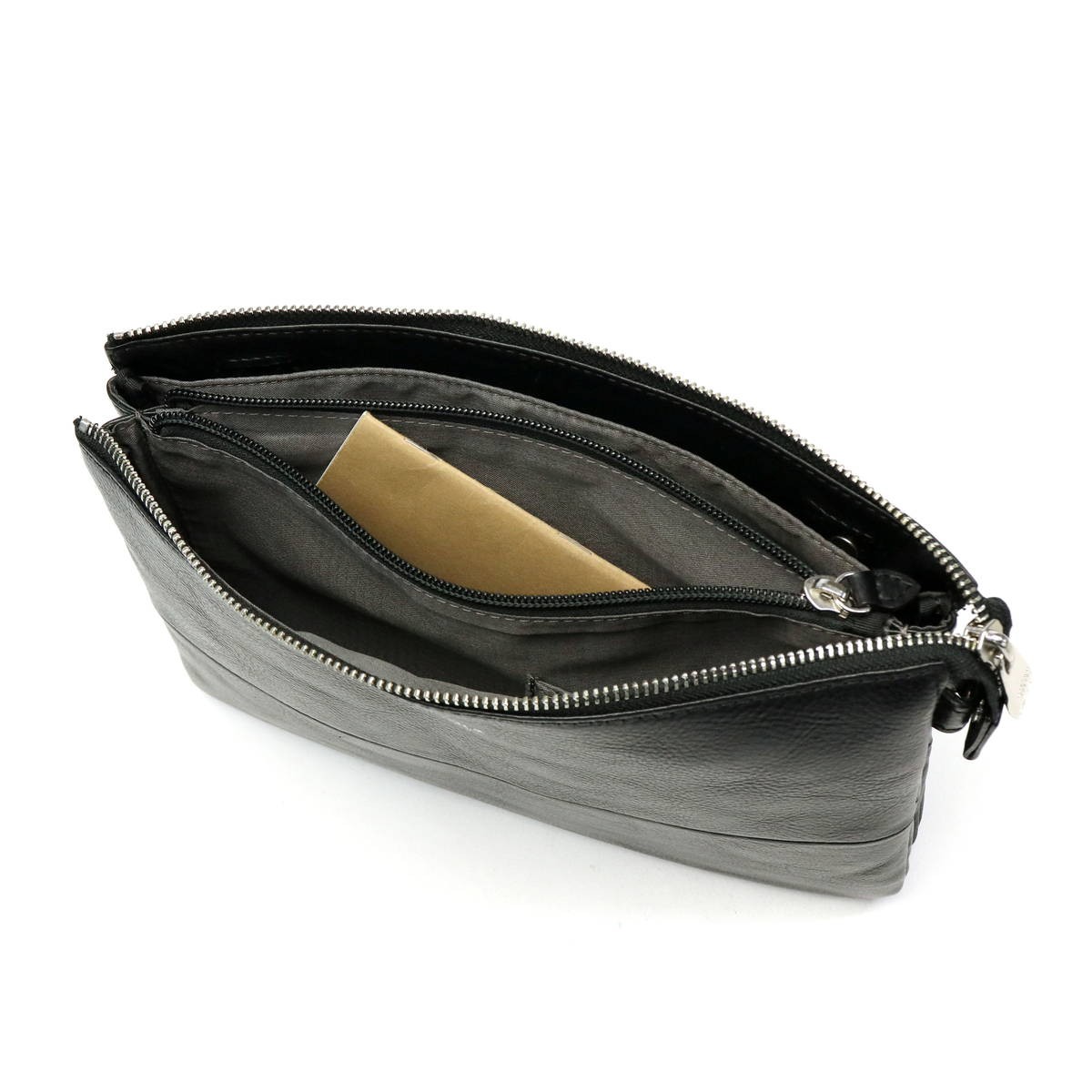 Ultima Tokyo Shoulder Bag Second Bag 2-Way Genuine Leather, Men’s Black or Navy