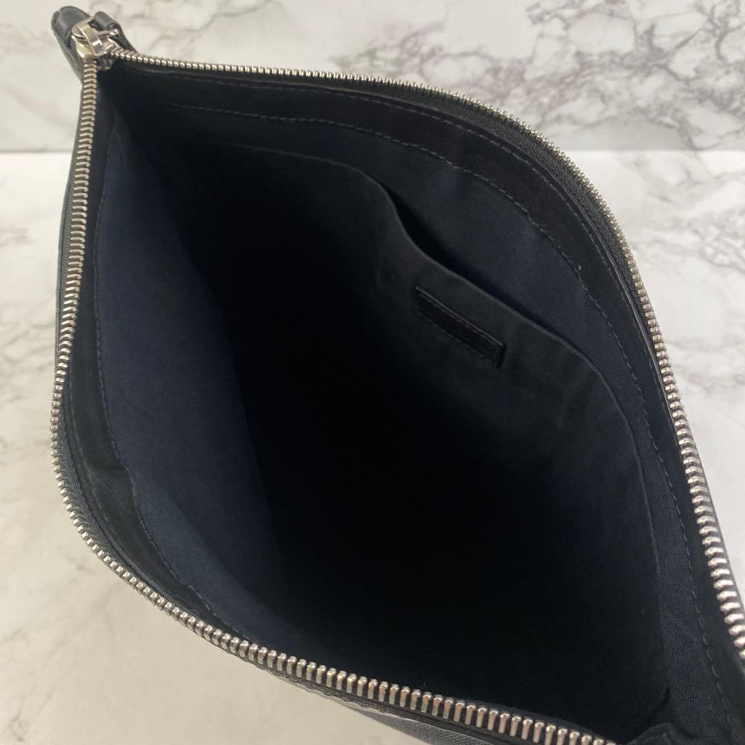BALENCIAGA Luxury Genuine Leather Canvas Clutch Bag 23×32cm black Gift Ready