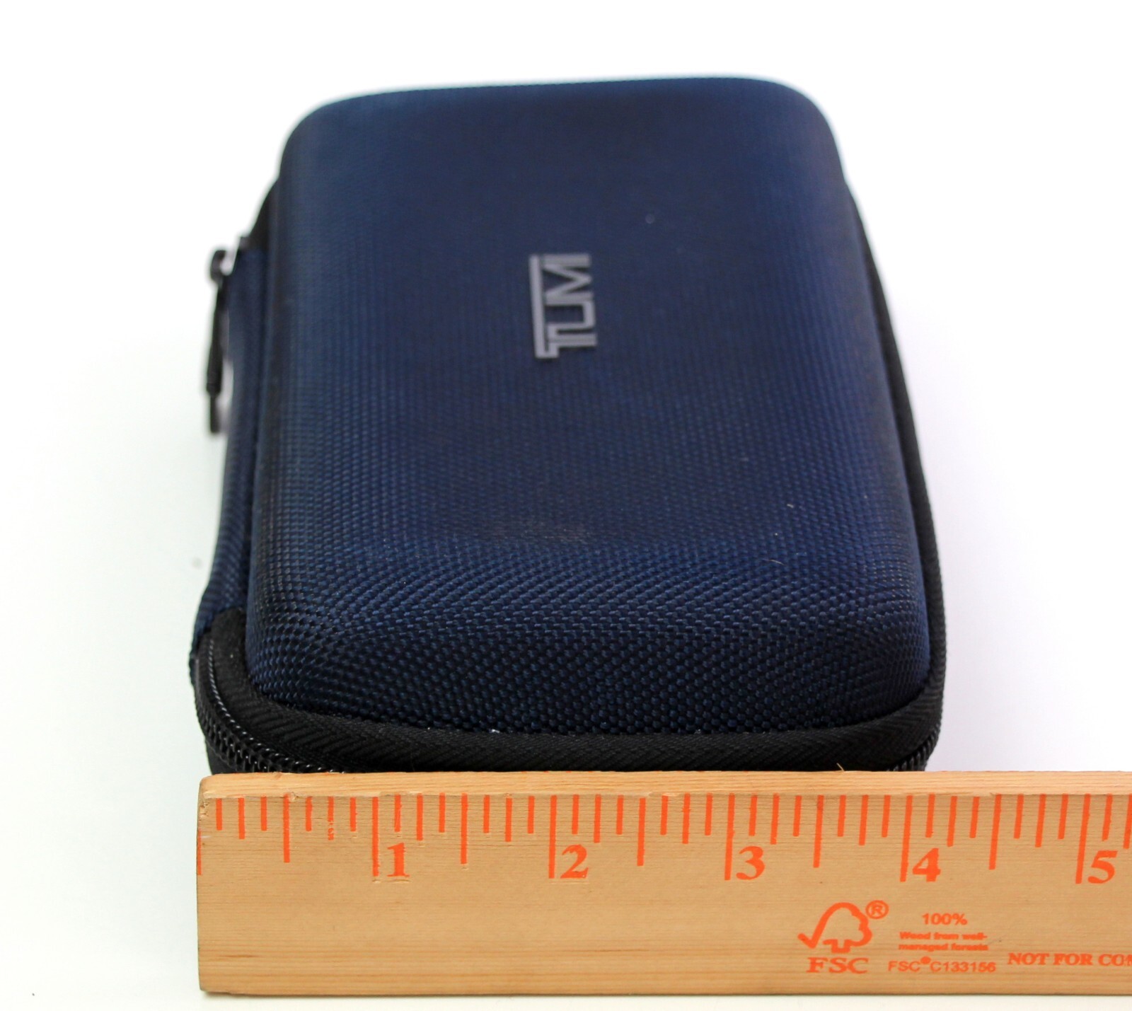 Tumi For Delta BLUE HARD SHELL ZIP AROUND CASE TOILETRY TRAVEL BAG EMPTY