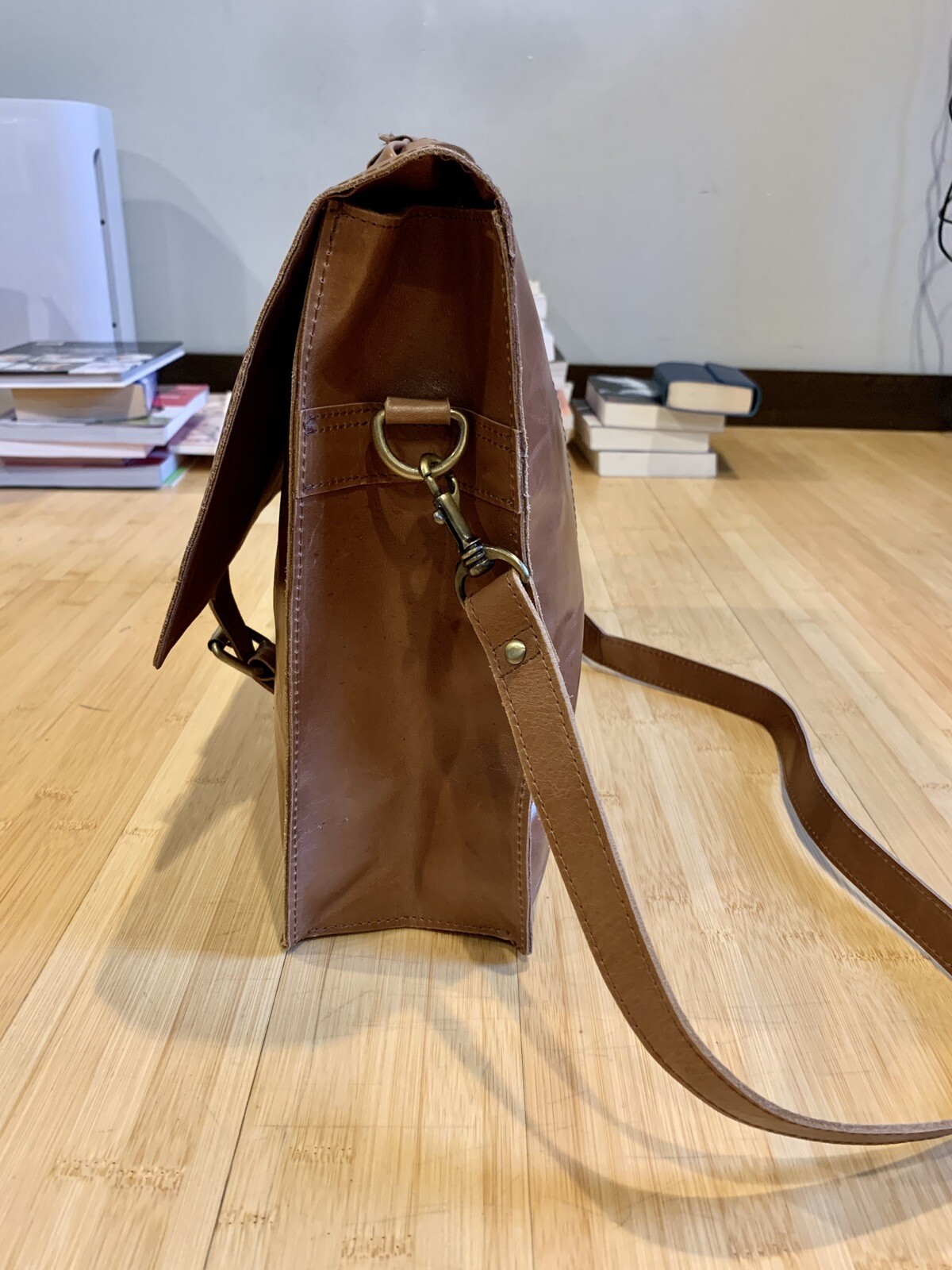 ASOS Leather Messenger Bag | Fit 16” MacBook Pro