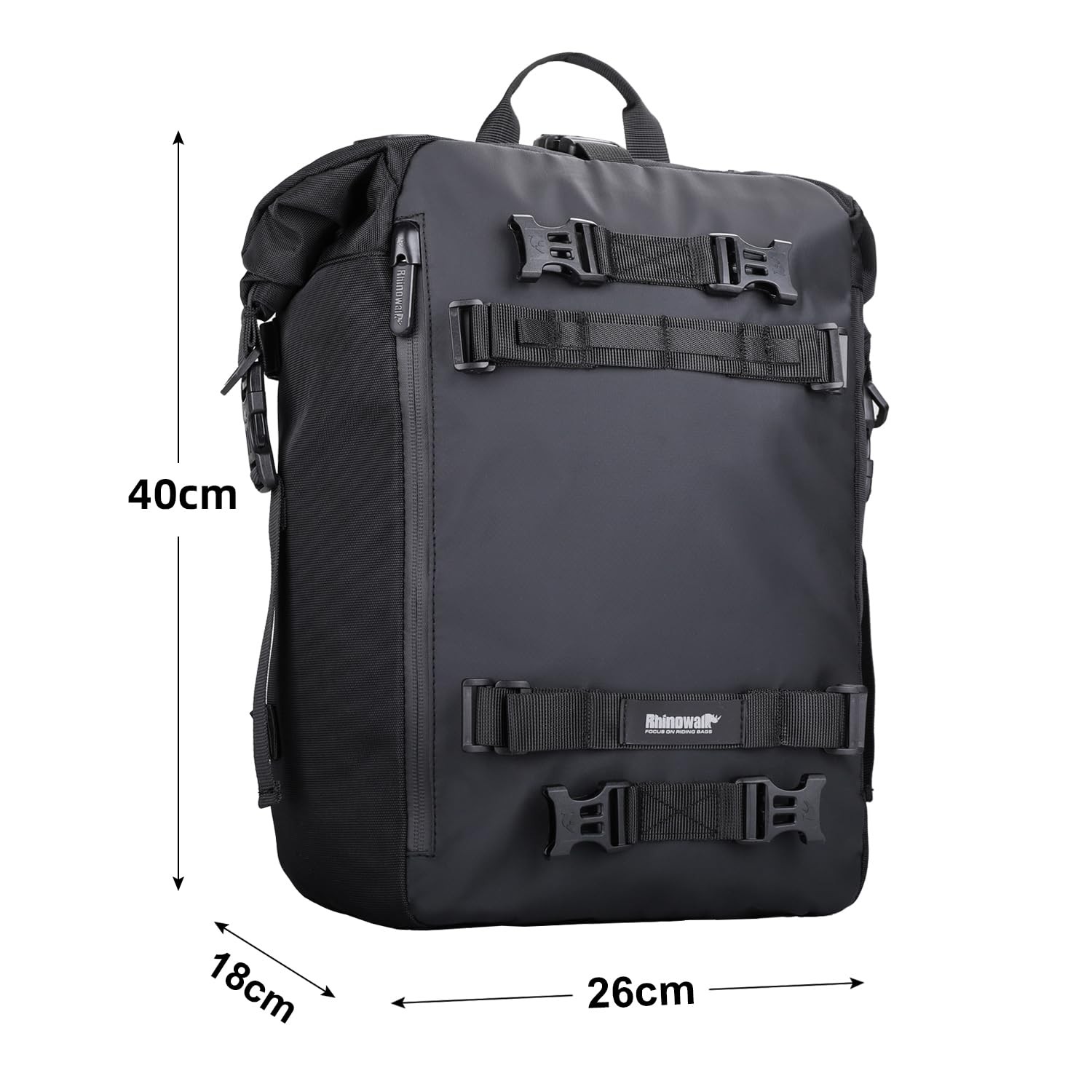 abamita Waterproof Motorcycle Tail Bag 20L Motorbike Rear Rack Storage Bag Sa…