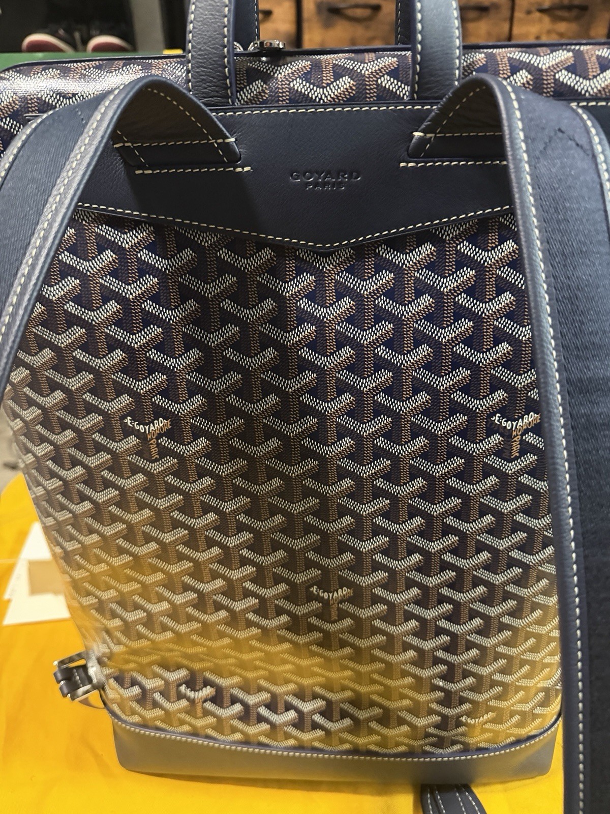 NEW Goyard Cisalpin Backpack NAVY Authentic RARE Men’s w/ Dust Bag & Cards
