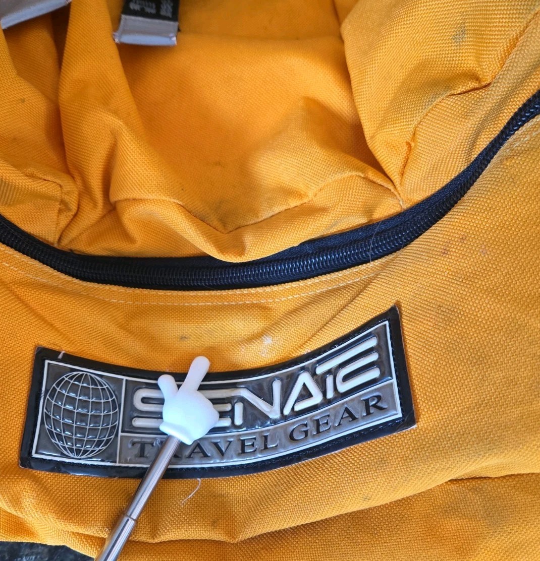 Senate OG Travel Gear Backpack YELLOW VTG Rollerblade Skate Holder Bag RaRe READ